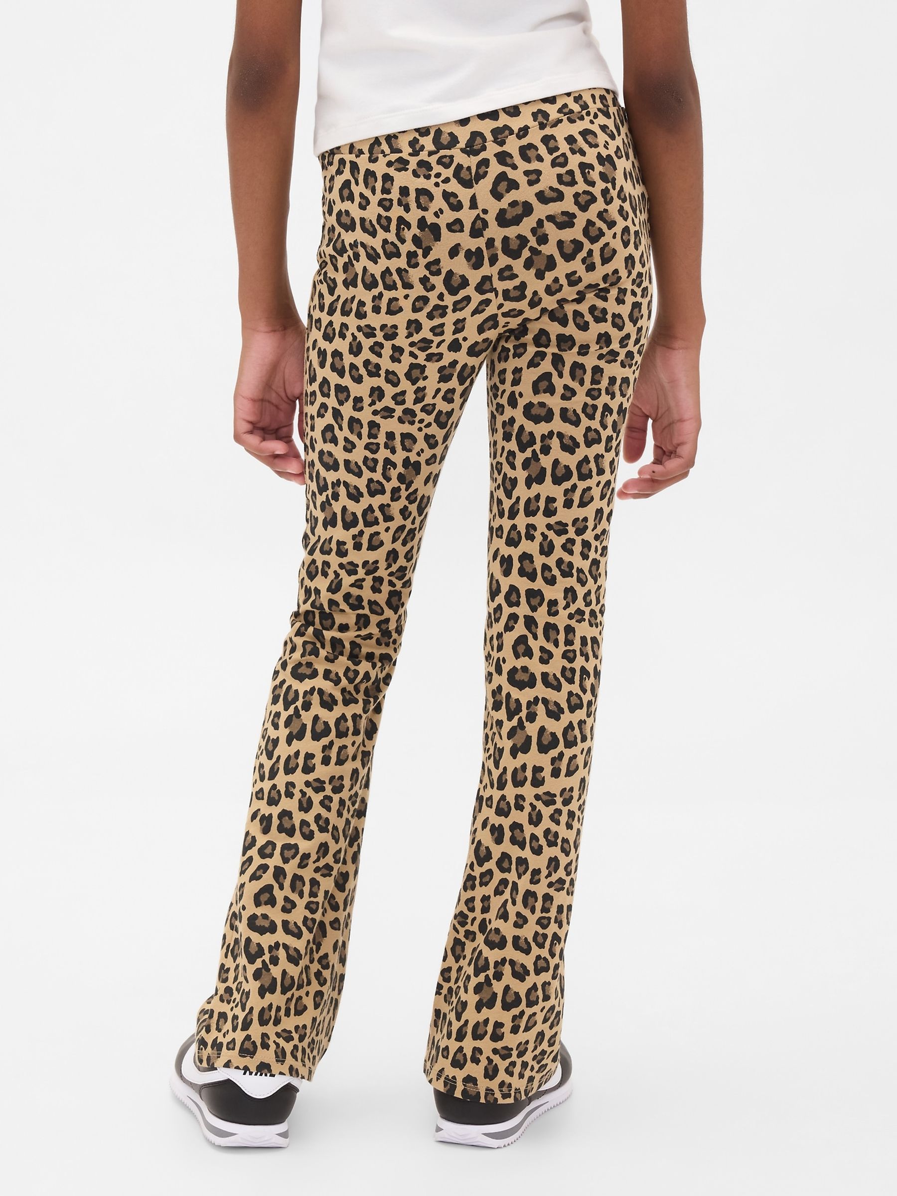 Brown Leopard Print Flare Leggings - Image 2 of 5
