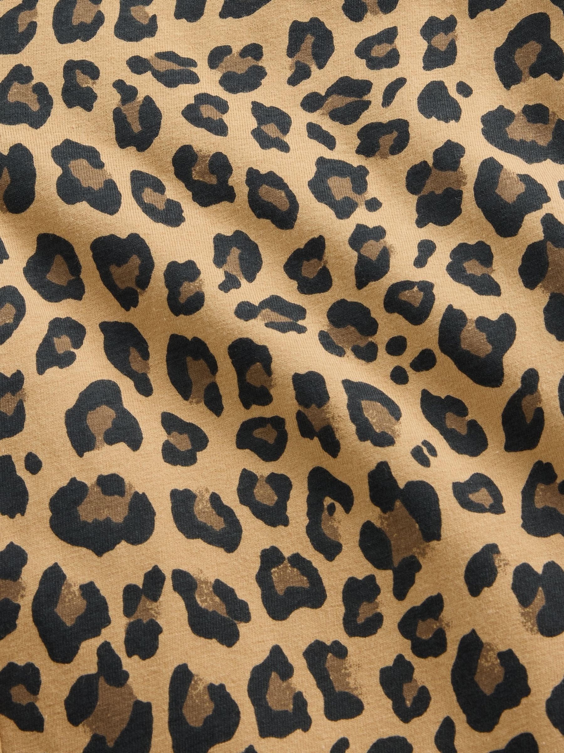 Brown Leopard Print Flare Leggings - Image 5 of 5