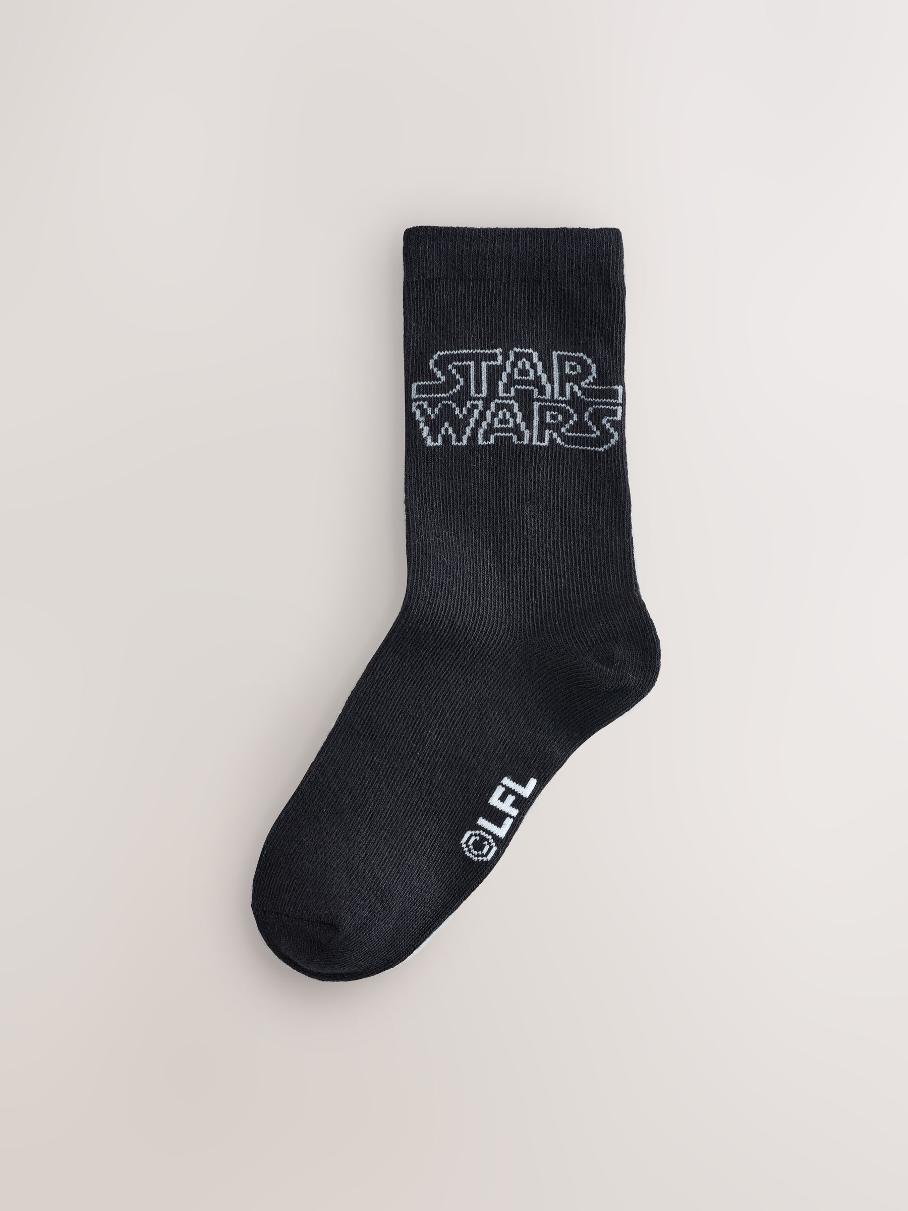 Black Star Wars Crew Socks 3 Pack - Image 4 of 7