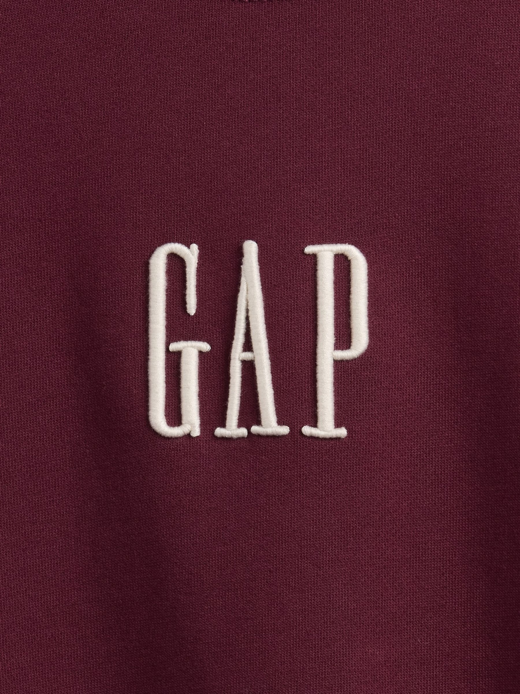 Burgundy Red Oversized Heavyweight Logo Sweatshirt - Image 4 of 4