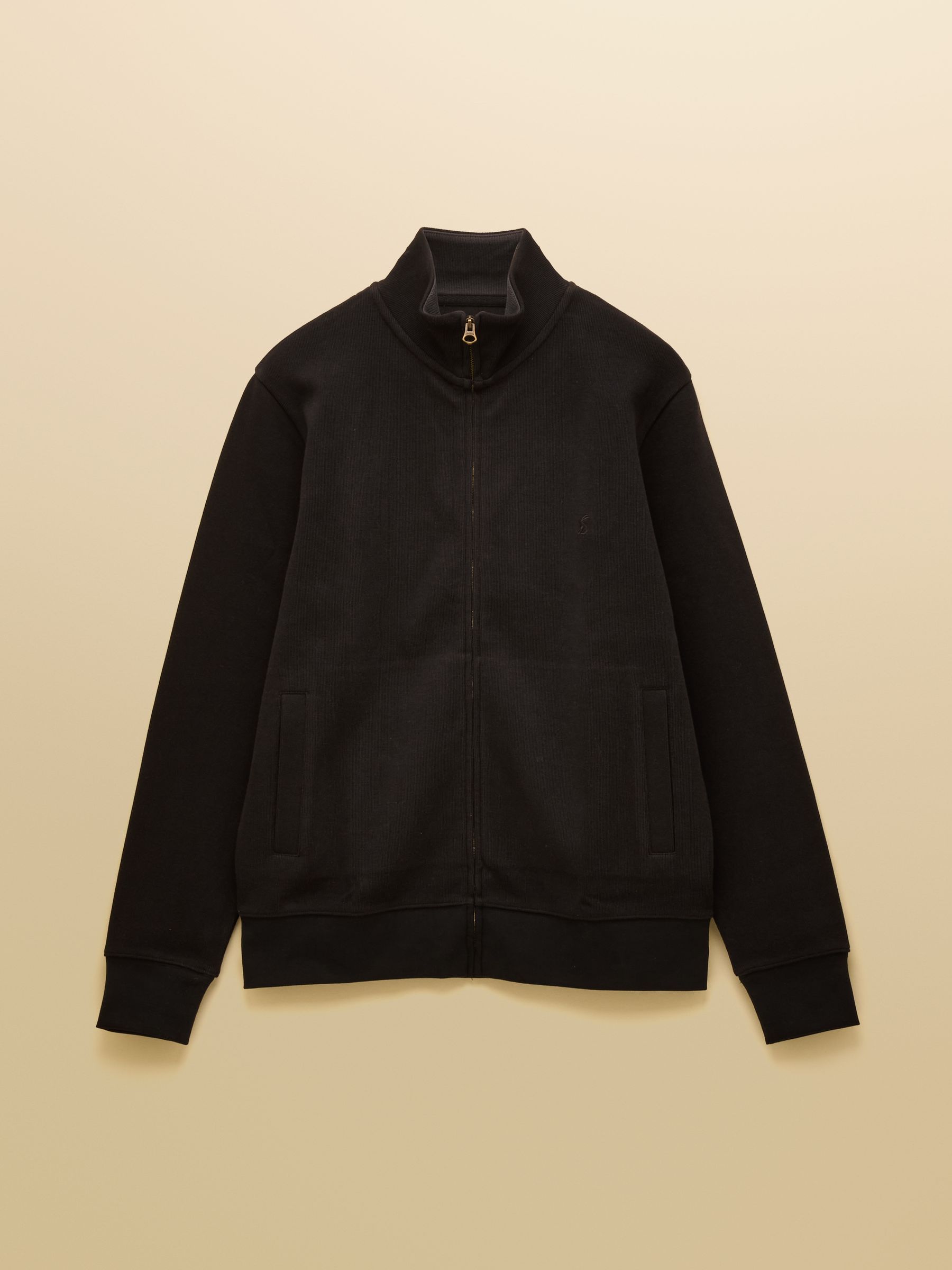 Black French Rib Full Zip Up Sweatshirt - Image 11 of 11