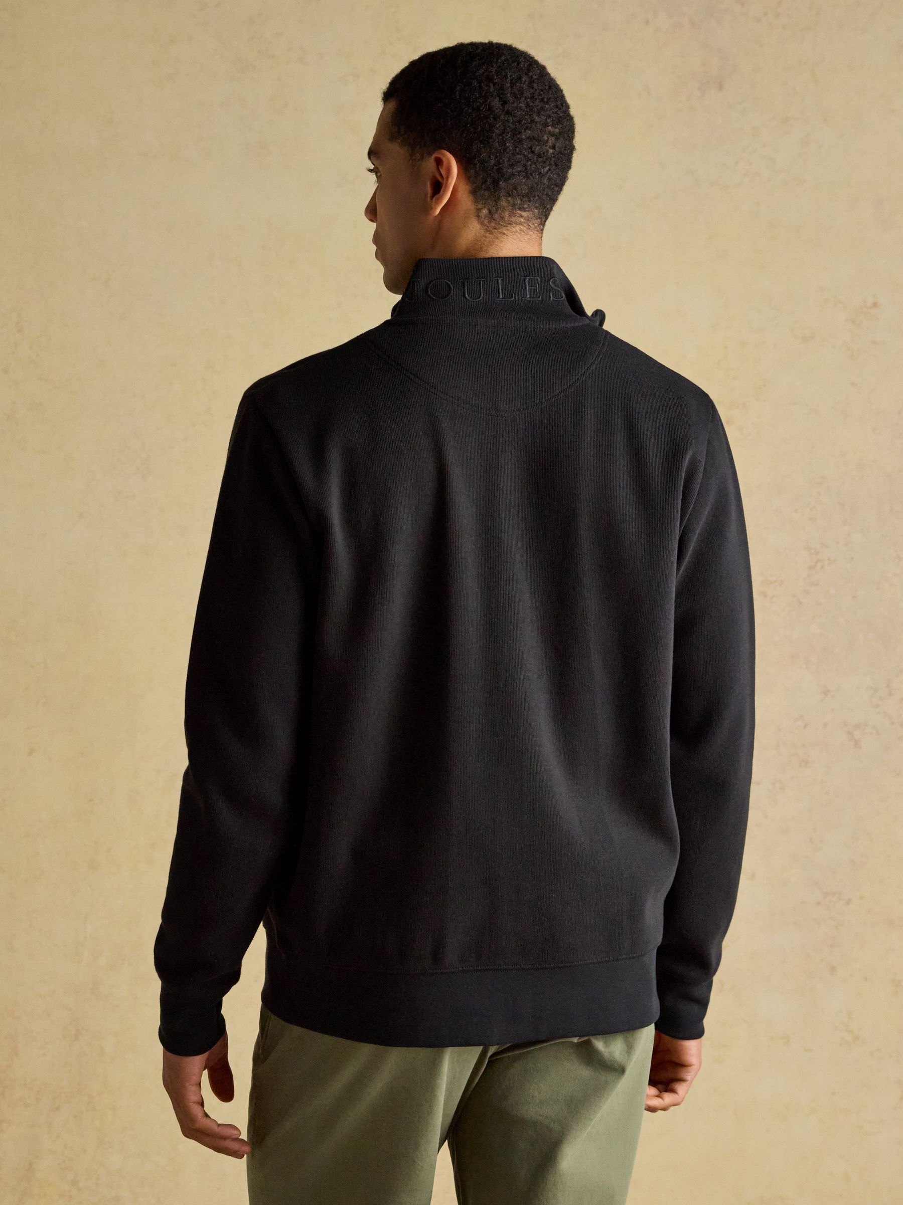 Black French Rib Full Zip Up Sweatshirt - Image 2 of 11