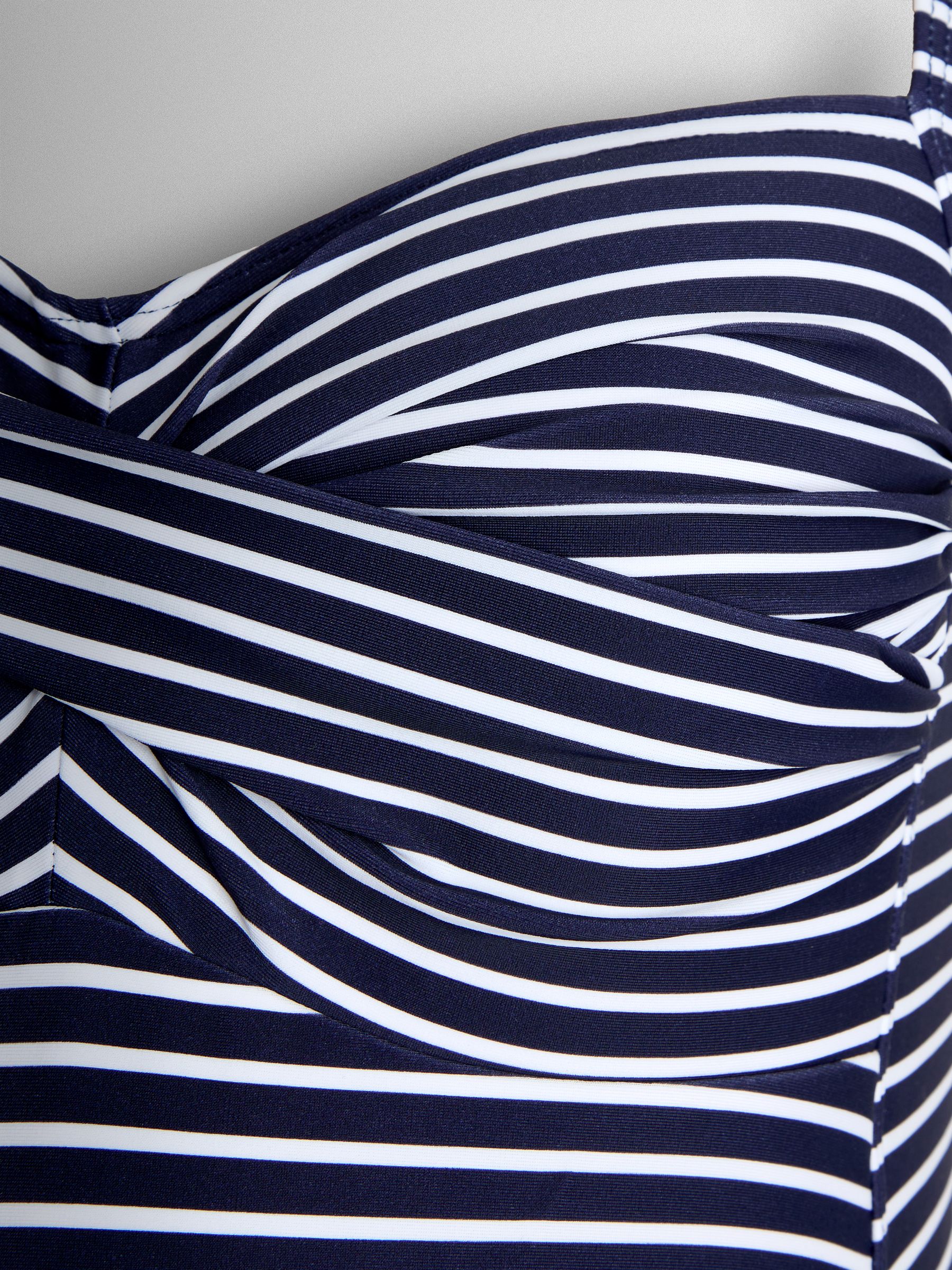 Blue Sleeveless V Neck Maternity Swimsuit - Image 4 of 4