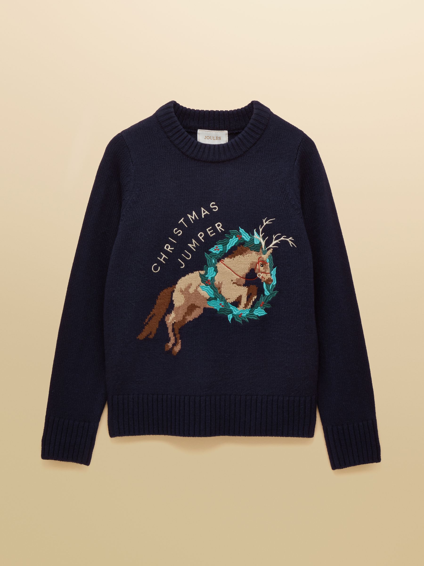 Noelle Navy Embroidered Knitted Christmas Jumper - Image 8 of 8 Noelle Navy Embroidered Knitted Christmas Jumper - Image 8 of 8