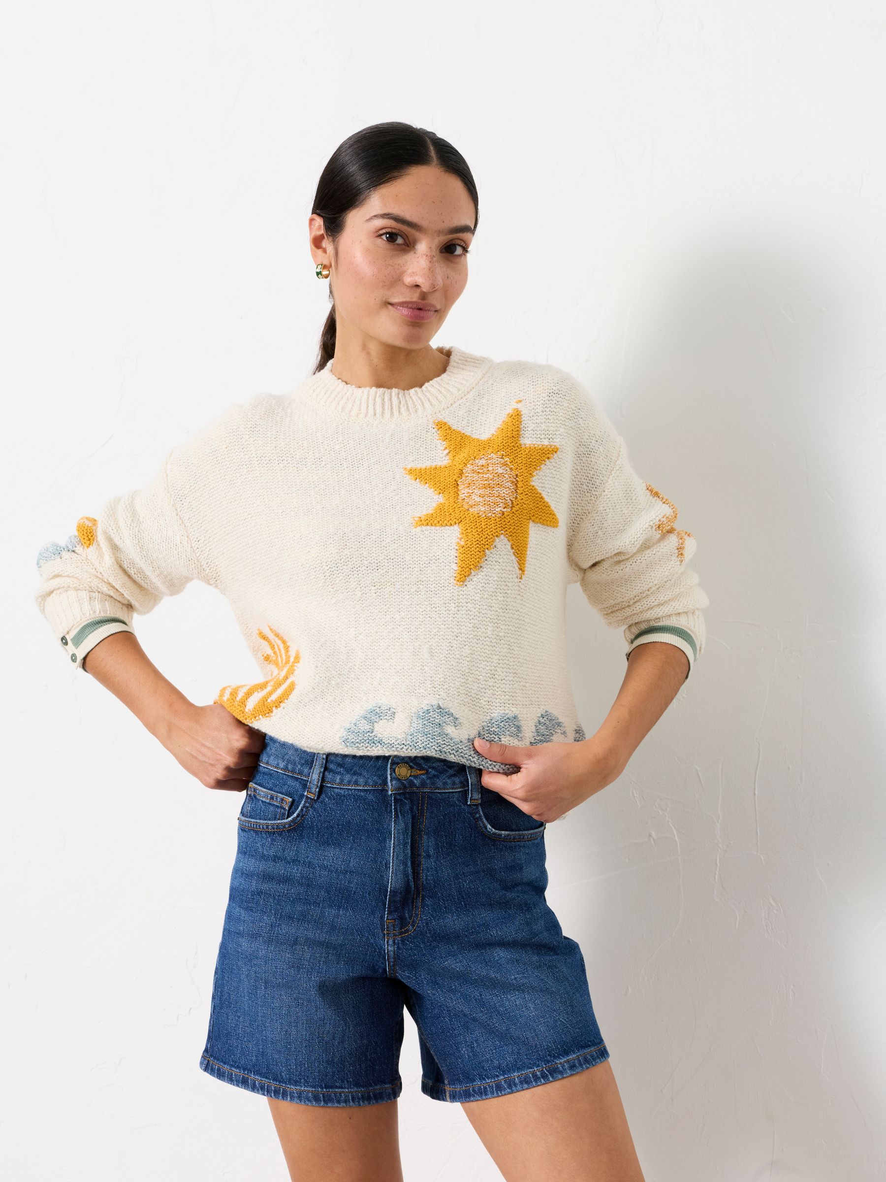 Elsham Blue Denim Shorts - Image 3 of 6