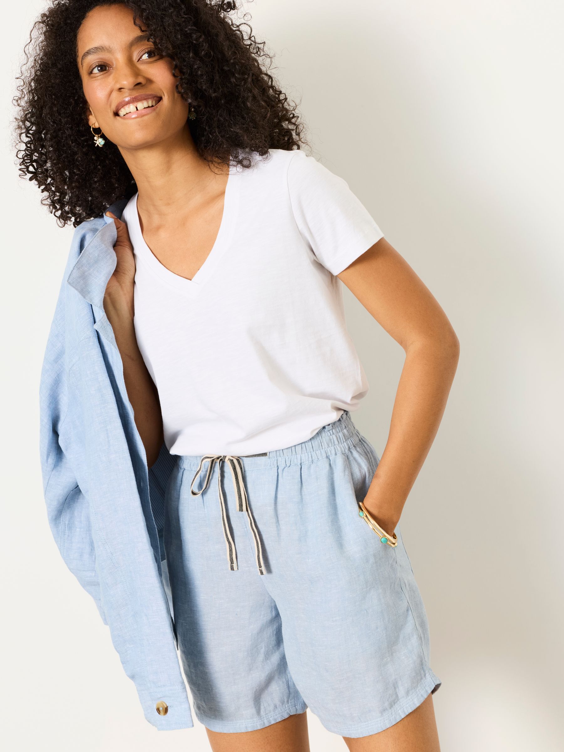 Cassie Blue Ric Rack Shorts - Image 4 of 7