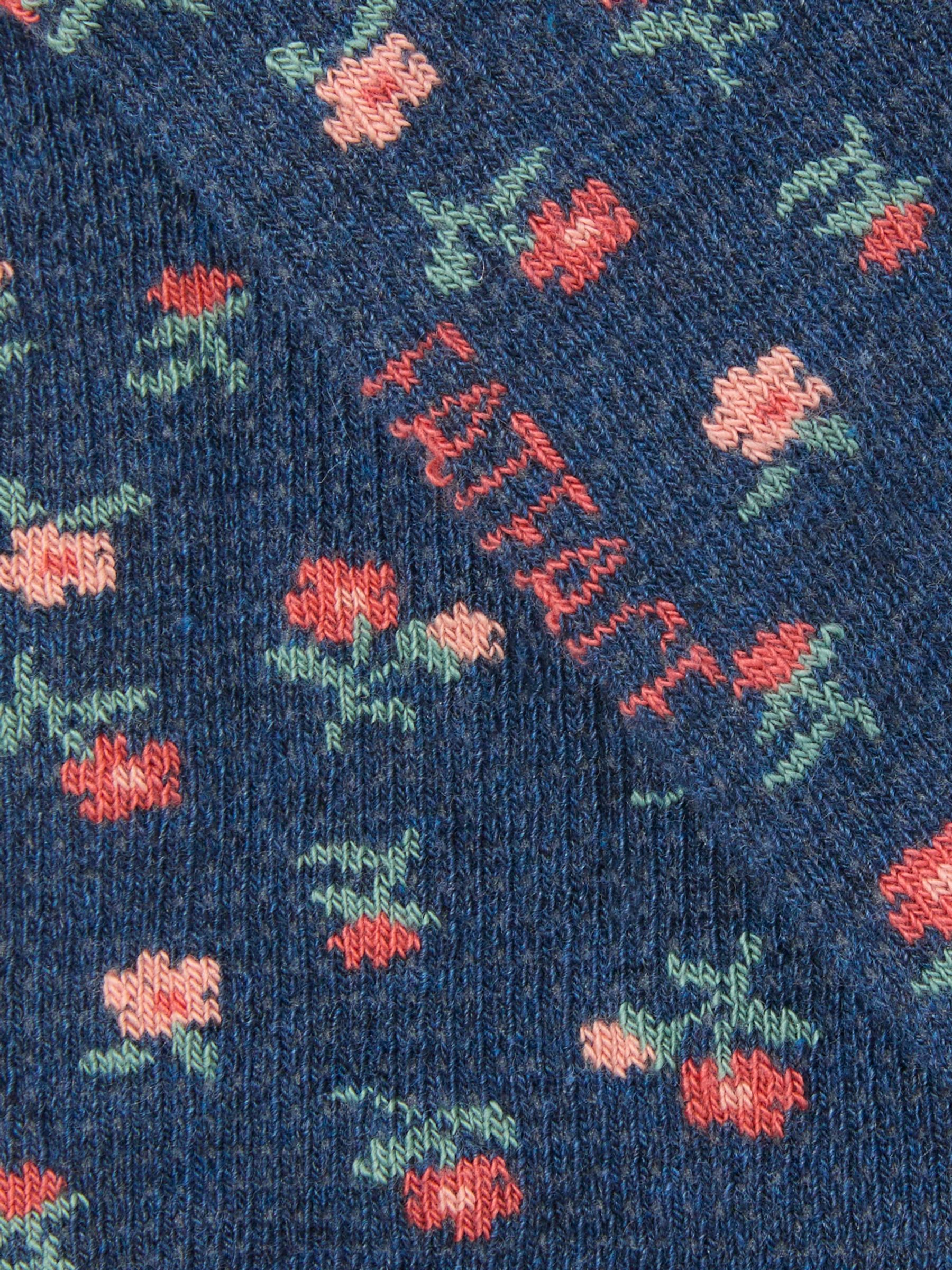 Navy Floral Trainer Socks - Image 2 of 2