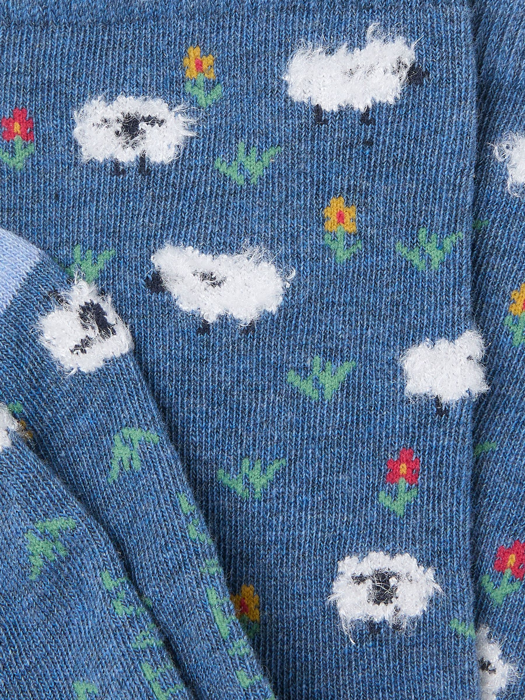 Navy Sheep Socks - Image 2 of 2