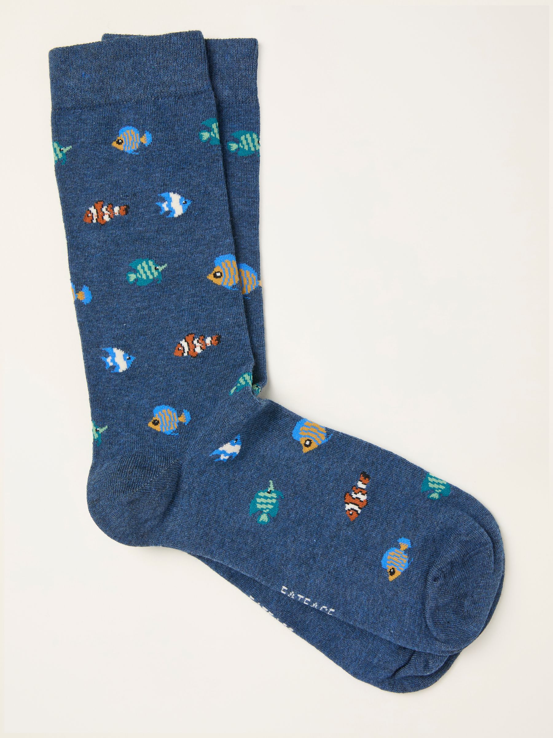 Navy Fish Socks - Image 1 of 2