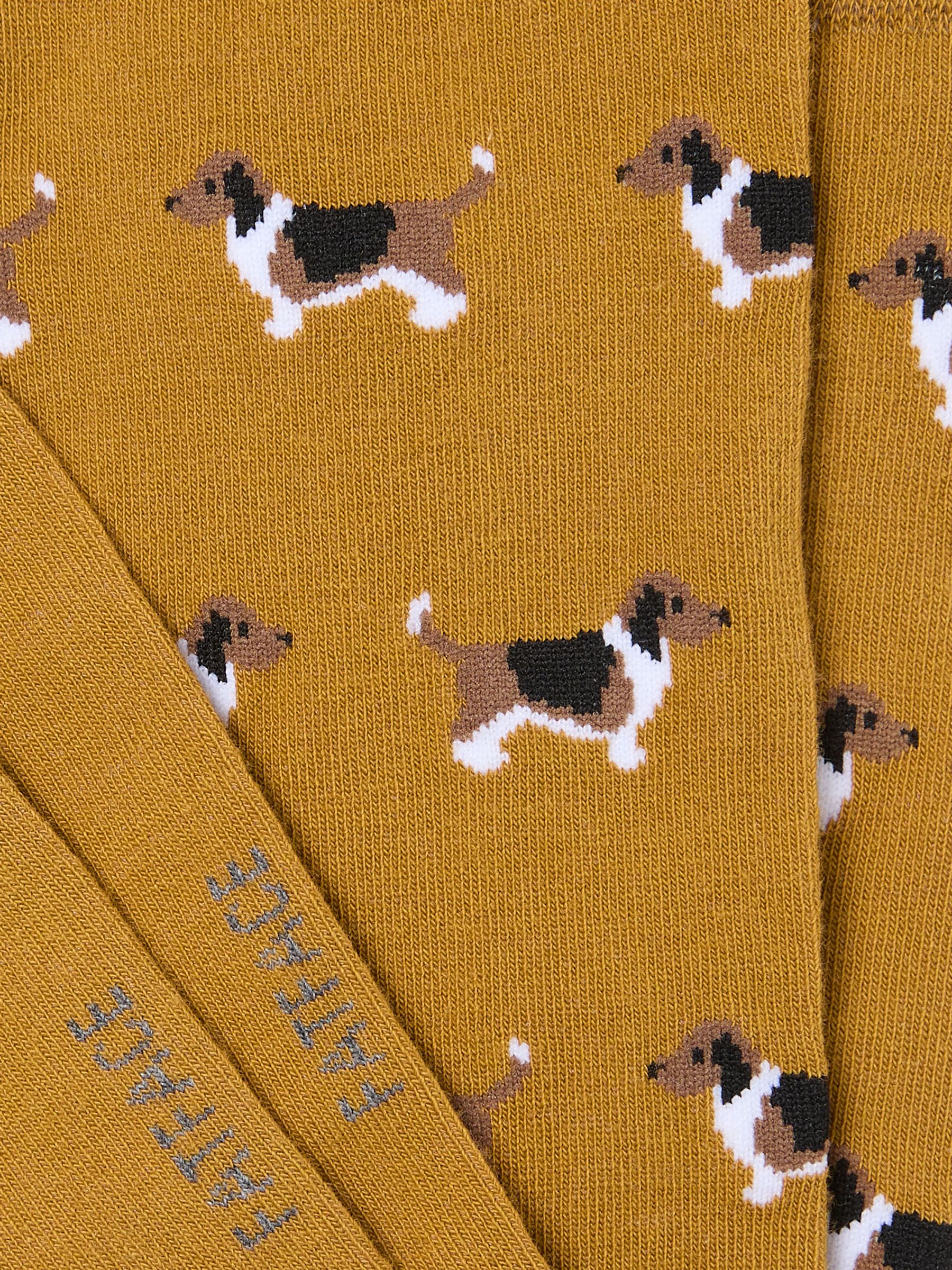 Mustard Yellow Dog Socks - Image 2 of 2