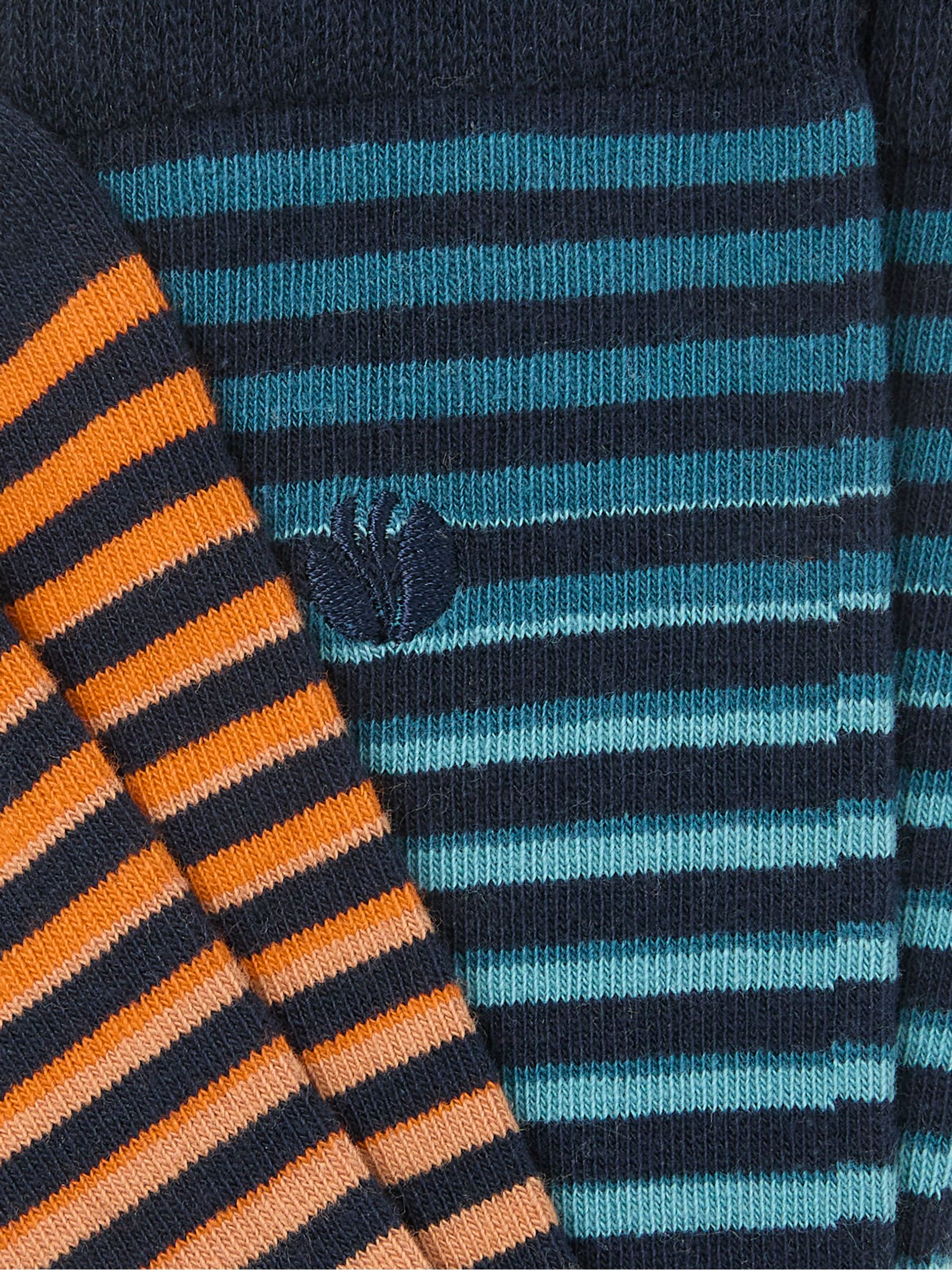 Teal Blue Striped Socks - Image 2 of 2