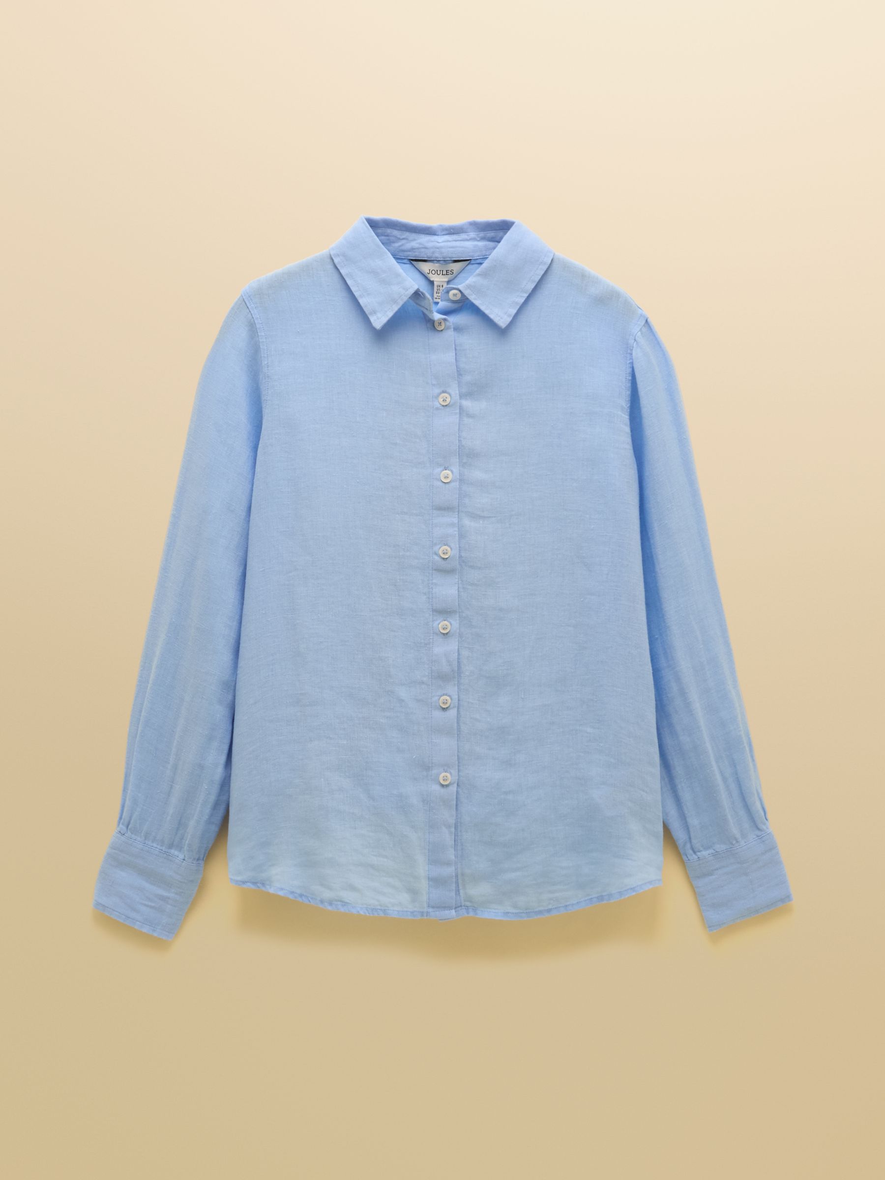 Anna Blue Long Sleeve Pure Linen Shirt - Image 7 of 7