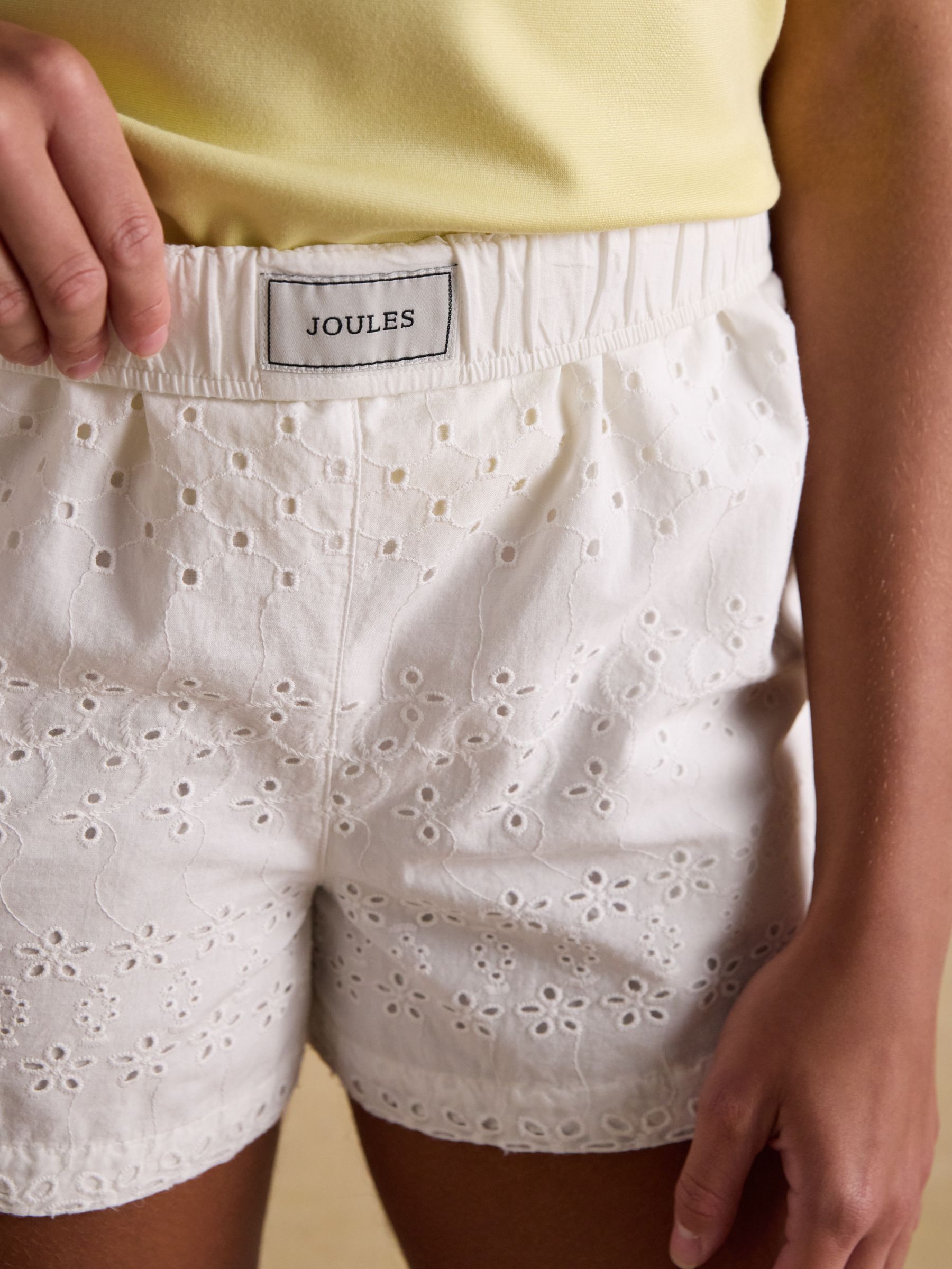 Amara White Pull On Cotton Shorts - Image 6 of 7