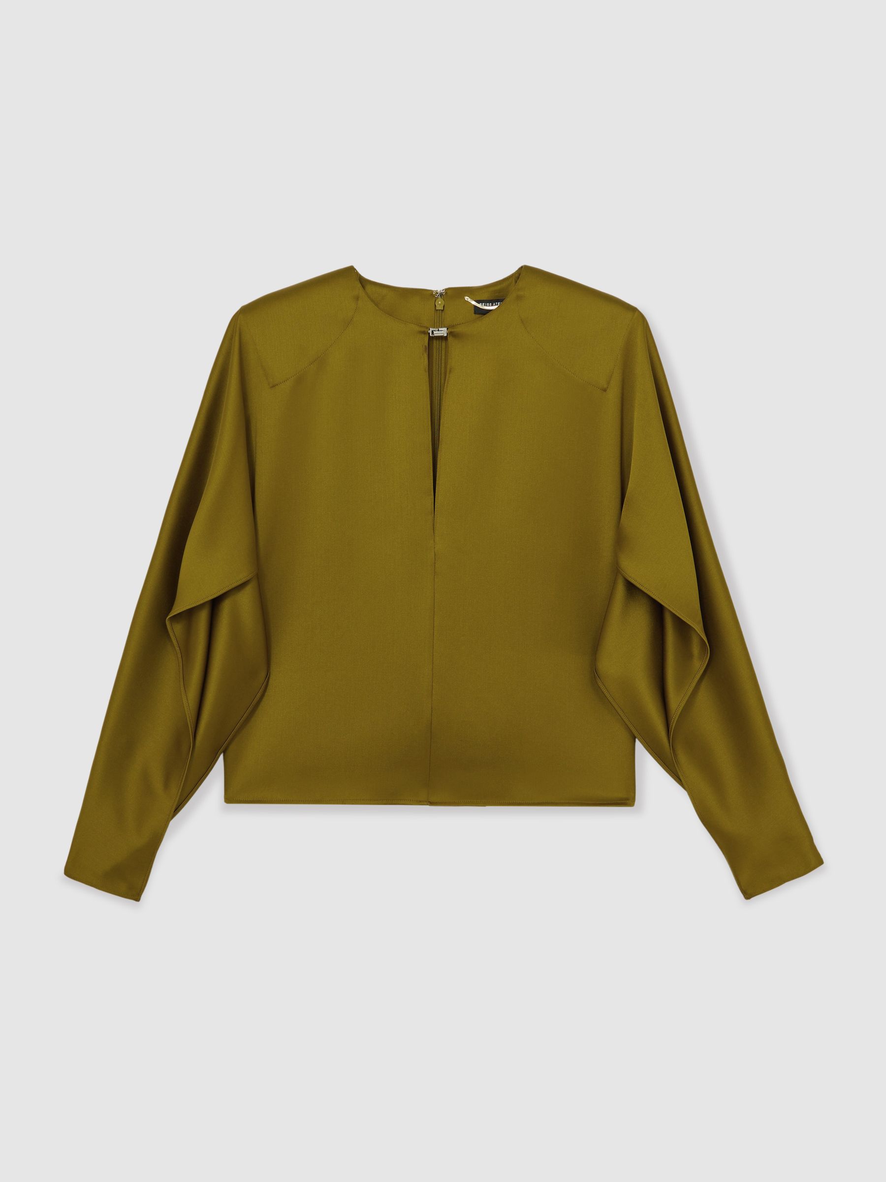 Atelier Satin Turn-Lock Top in Green - Image 2 of 8