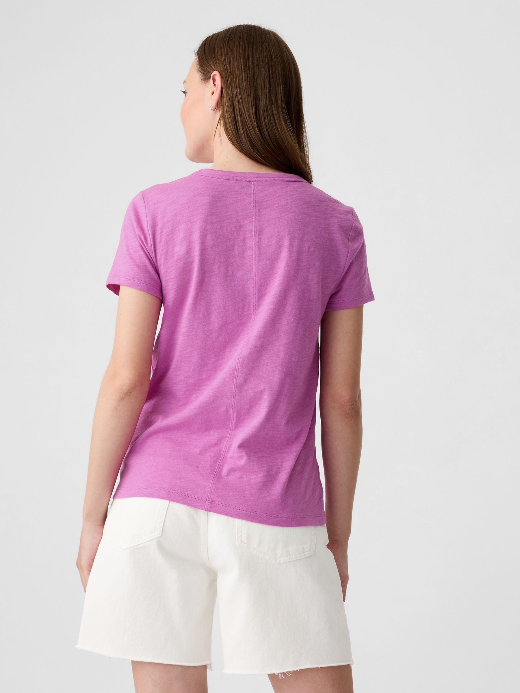 Pink Cotton Short Sleeve Crew Neck T-Shirt - Image 2 of 4