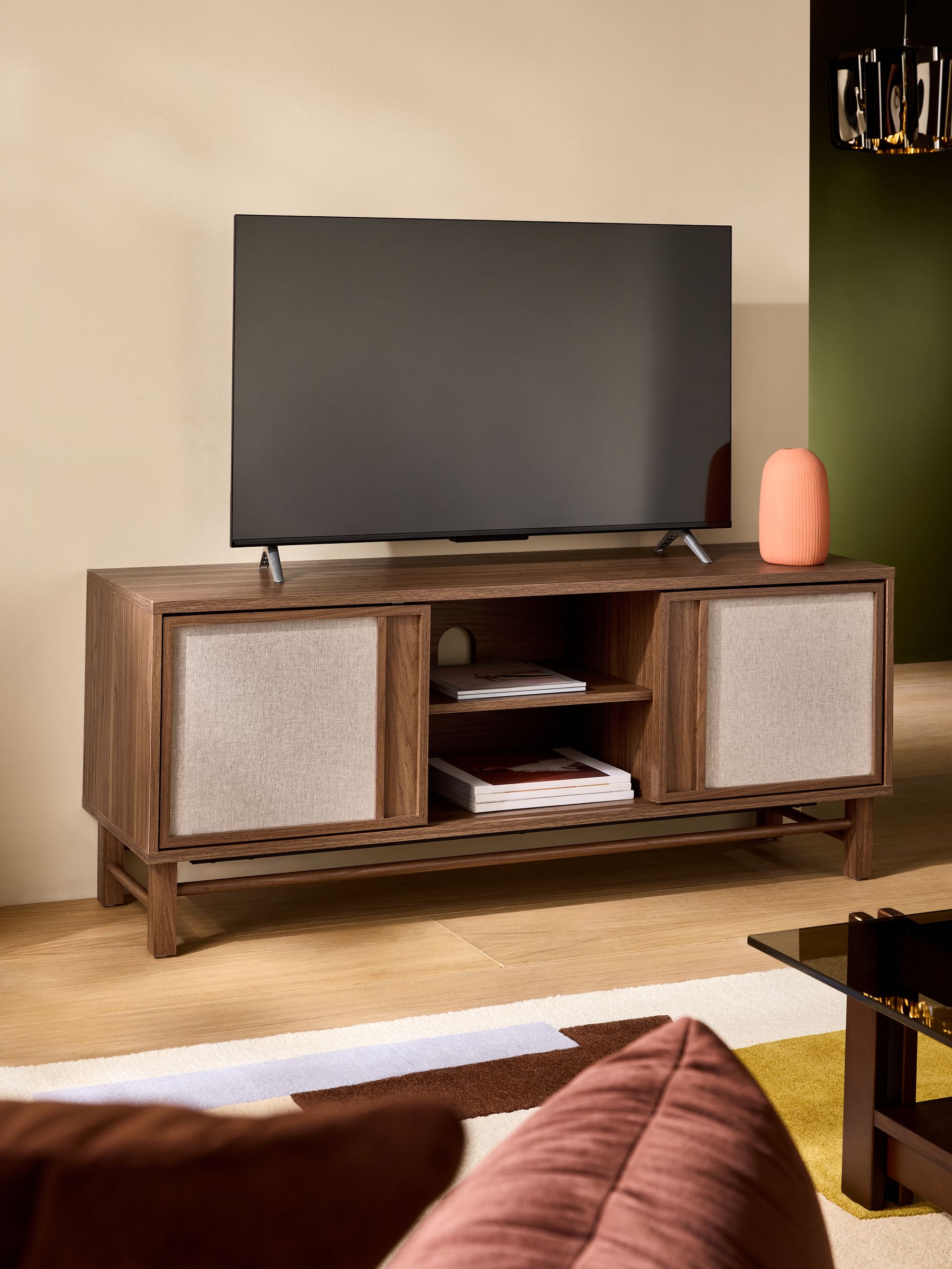 Almelo Up to 50 inch TV Unit in Dark Wood Effect - Image 2 of 8