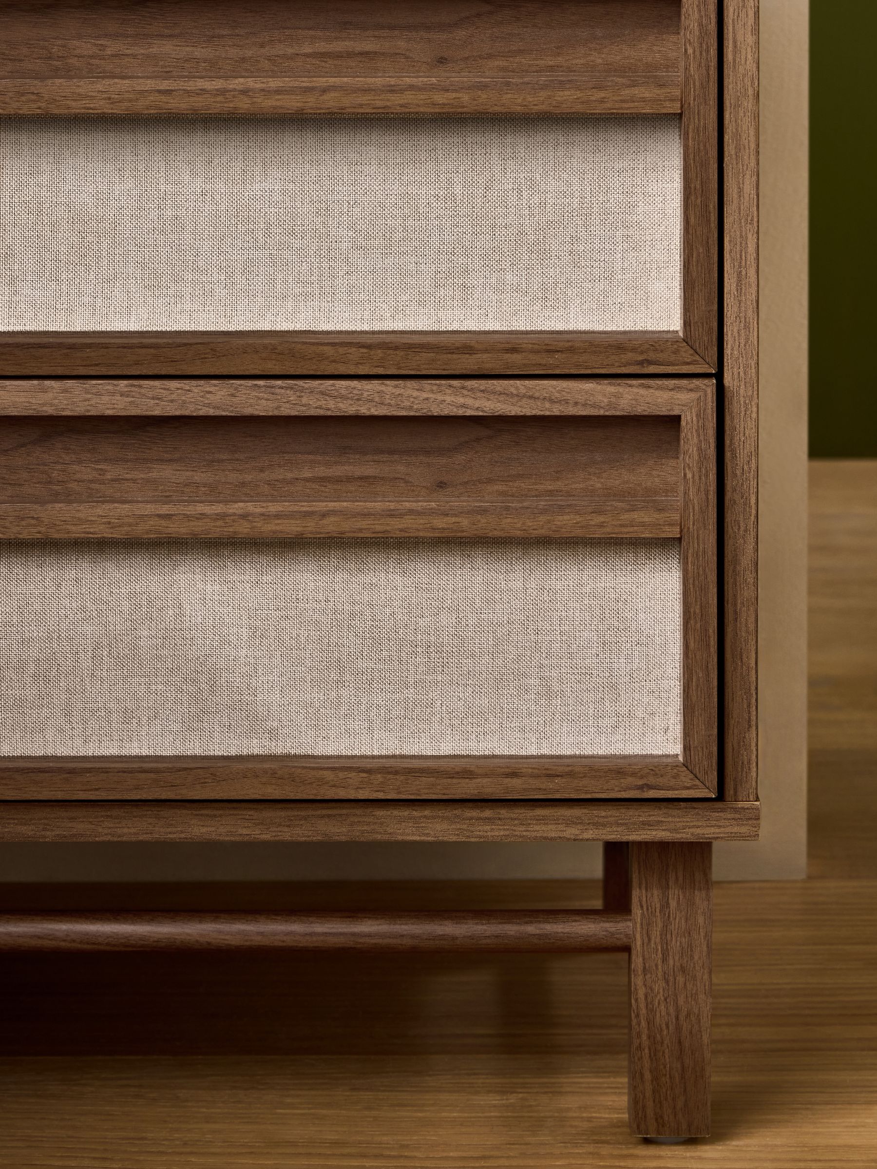 Almelo 2 Drawer Bedside Table in Dark Wood Effect - Image 3 of 5