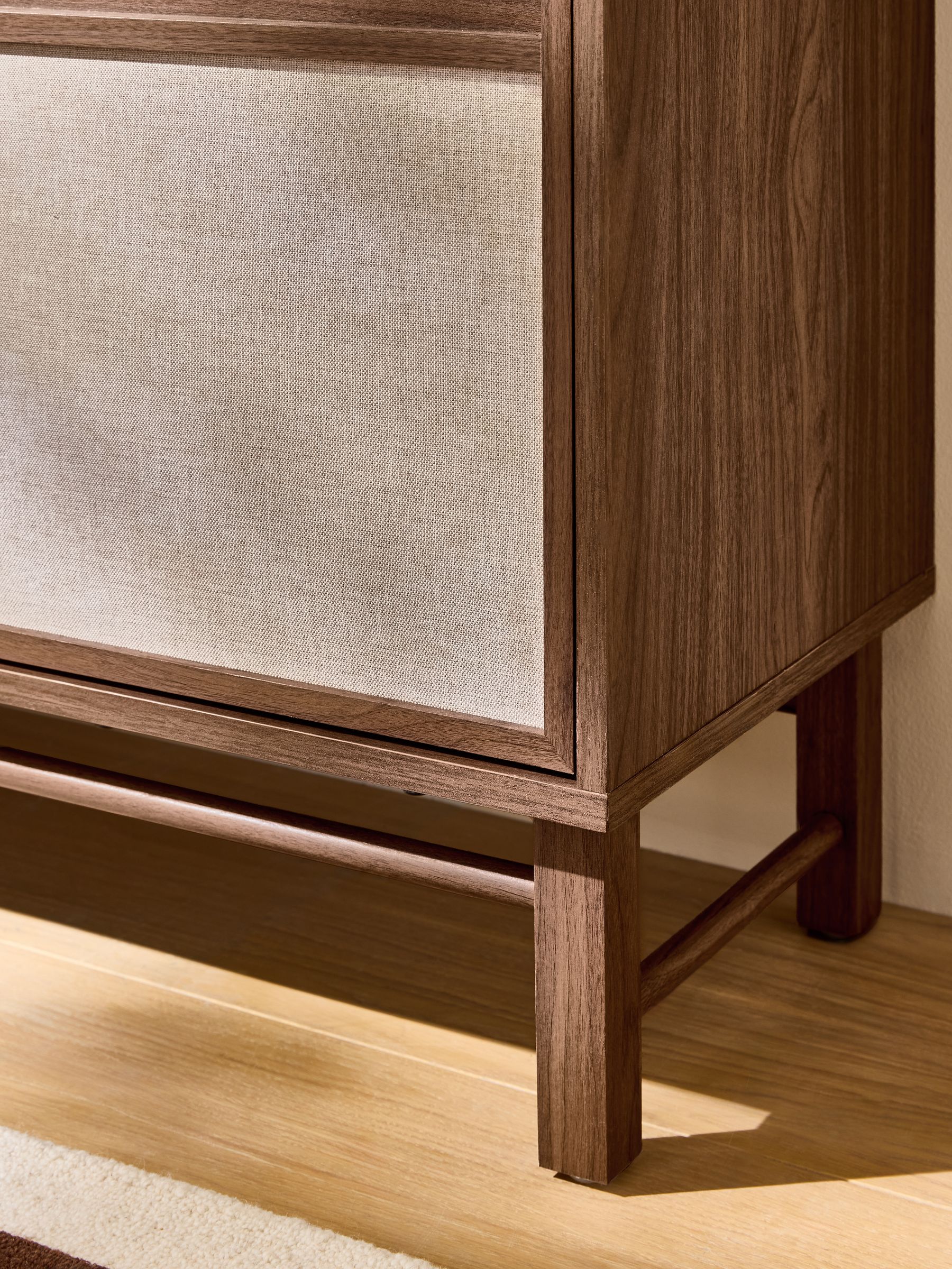 Almelo Tall Large Sideboard in Dark Wood Effect - Image 3 of 6