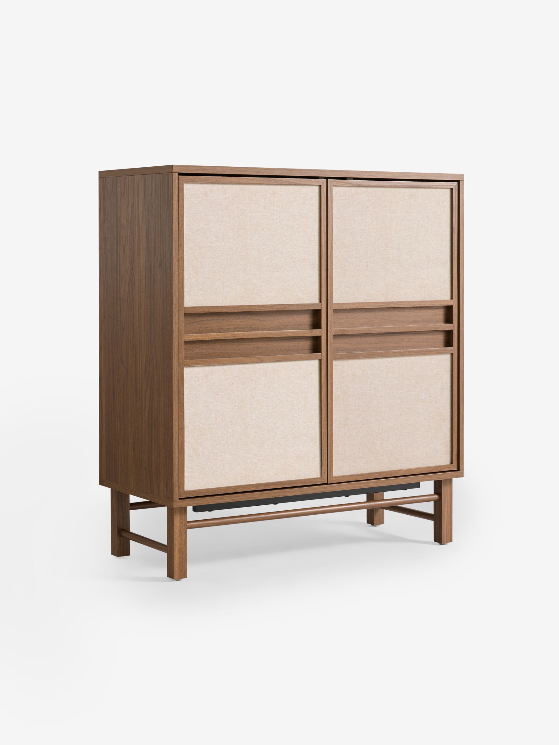 Almelo Tall Large Sideboard in Dark Wood Effect - Image 4 of 6