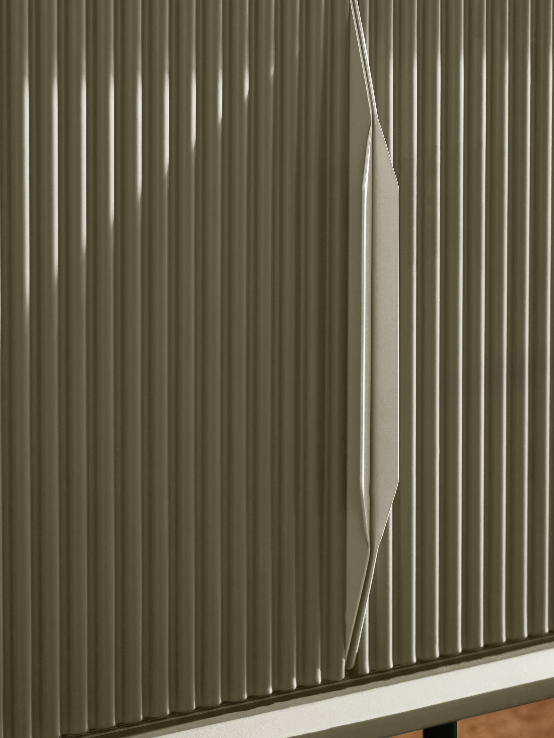 Elian Up to 50 Inch Sliding Door TV Unit in Green - Image 5 of 5