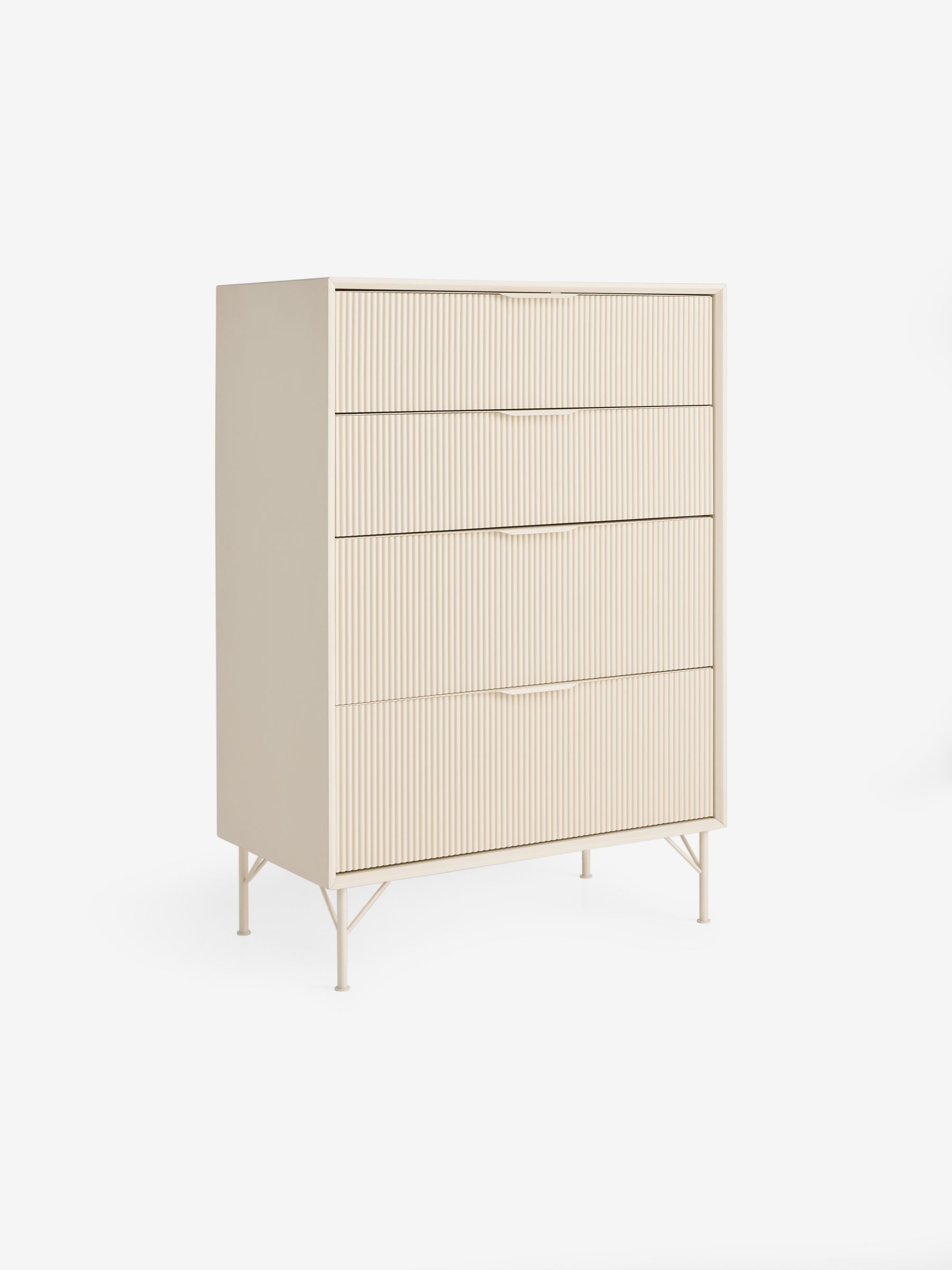 Elian 4 Drawer Chest in Ecru White - Image 4 of 6