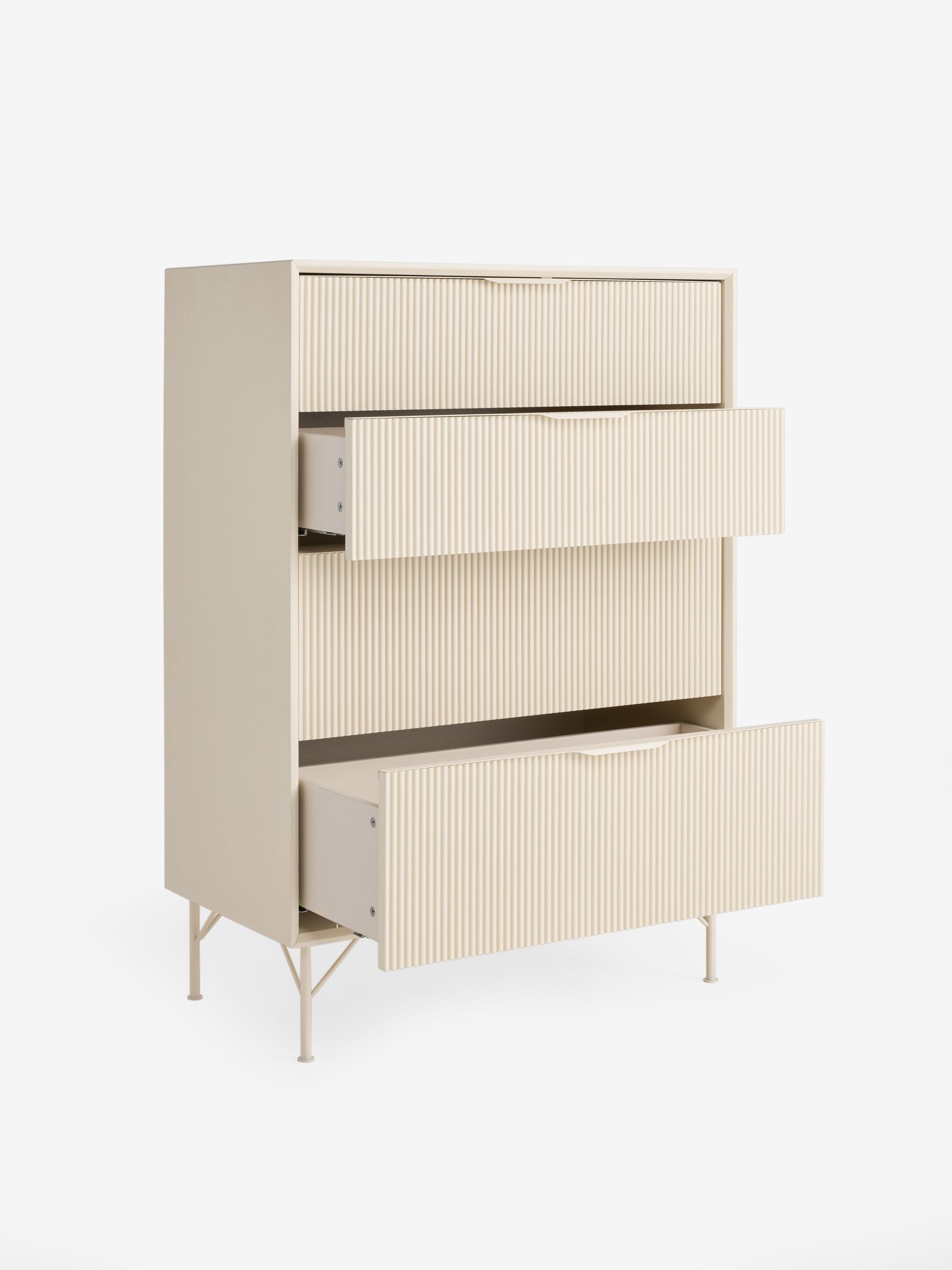 Elian 4 Drawer Chest in Ecru White - Image 6 of 6