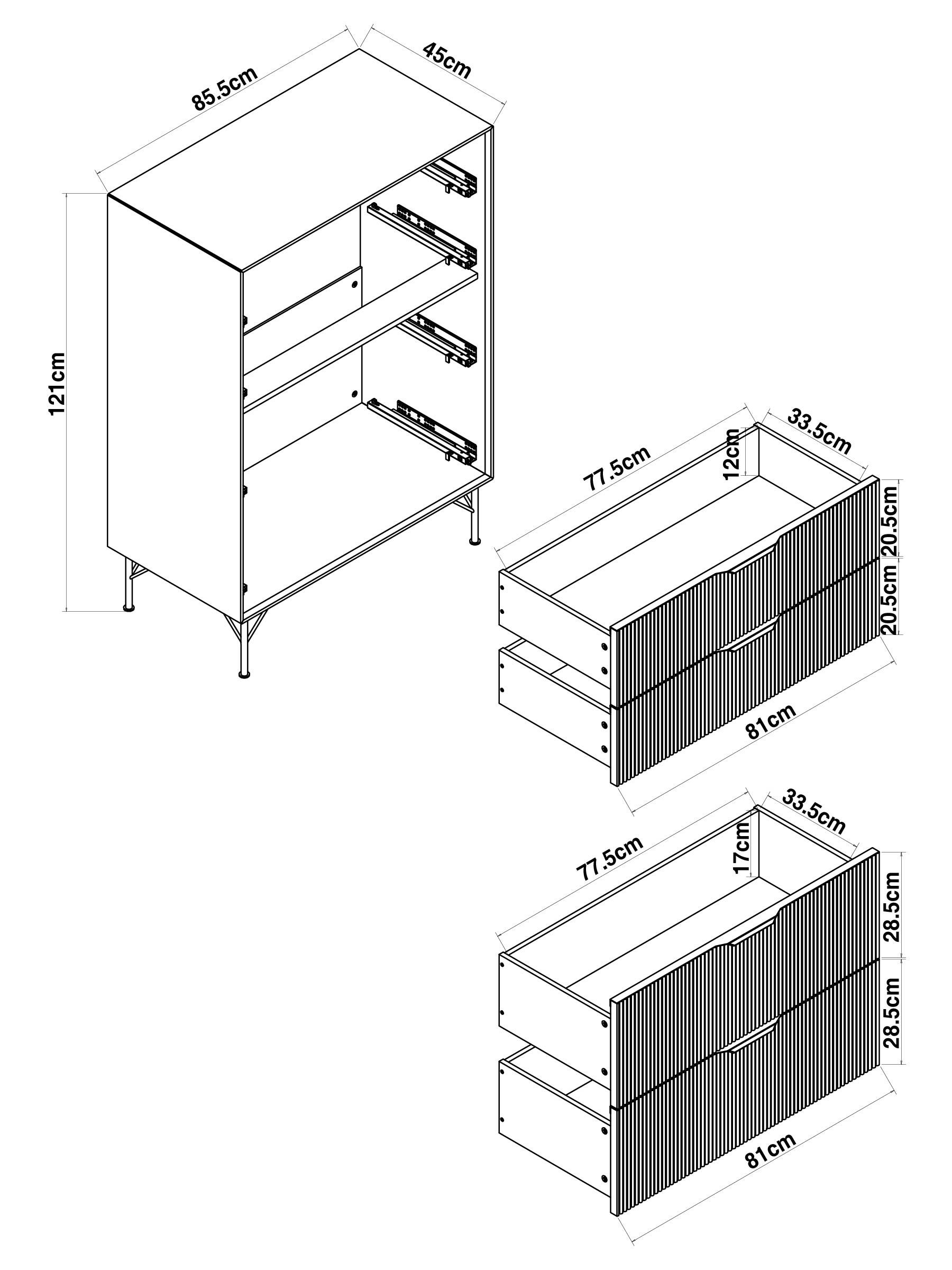 Elian 4 Drawer Painted Chest in Ecru White - Image 7 of 7