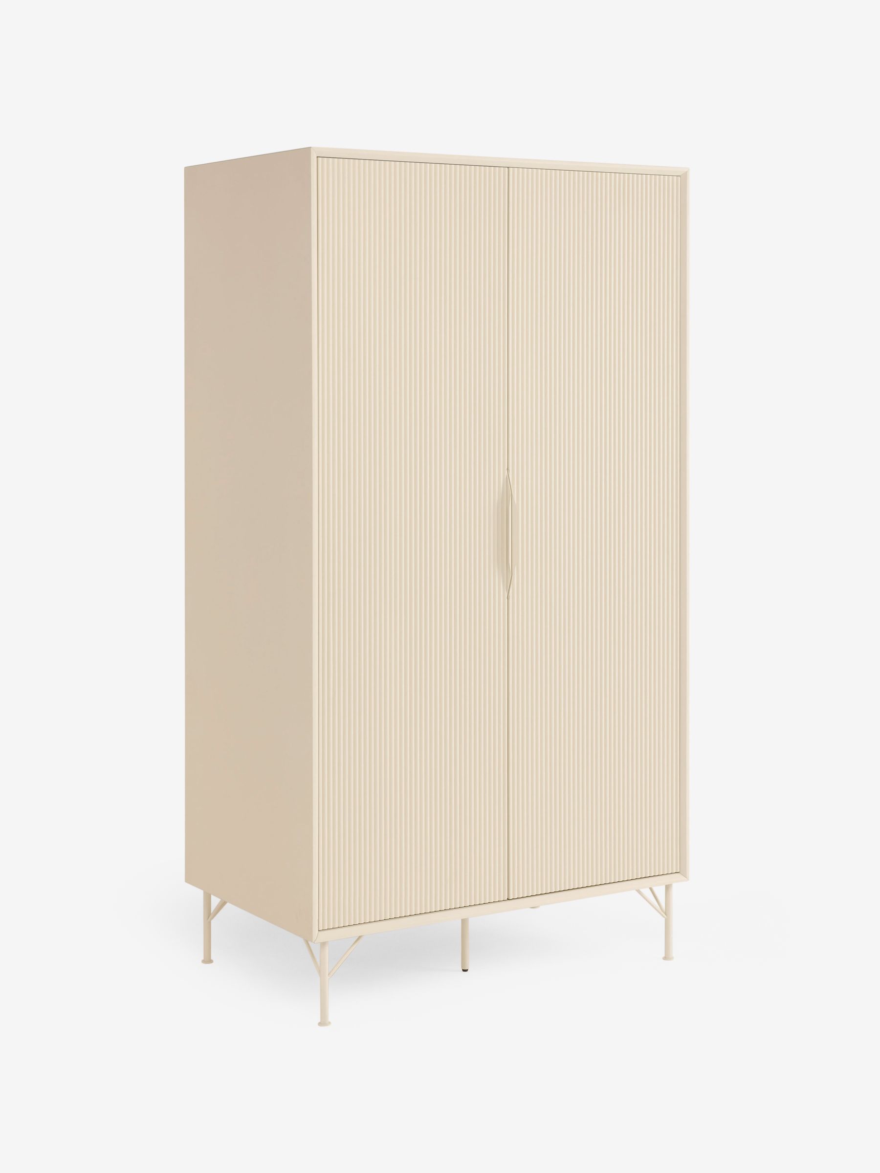 Elian Painted Double Wardrobe in Ecru White - Image 5 of 5