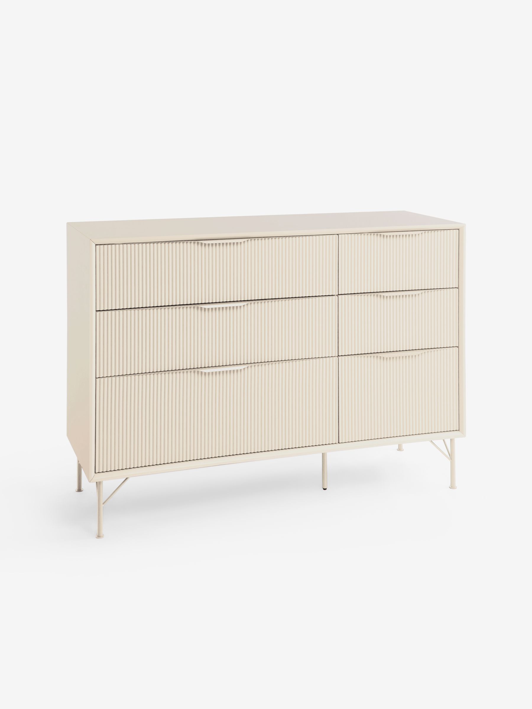 Elian 6 Drawer Wide Chest in Ecru White - Image 2 of 2