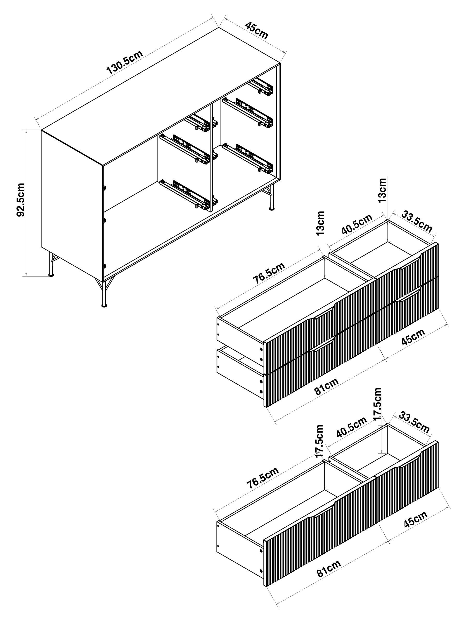 Elian 6 Drawer Wide Painted Chest in Ecru White - Image 4 of 6