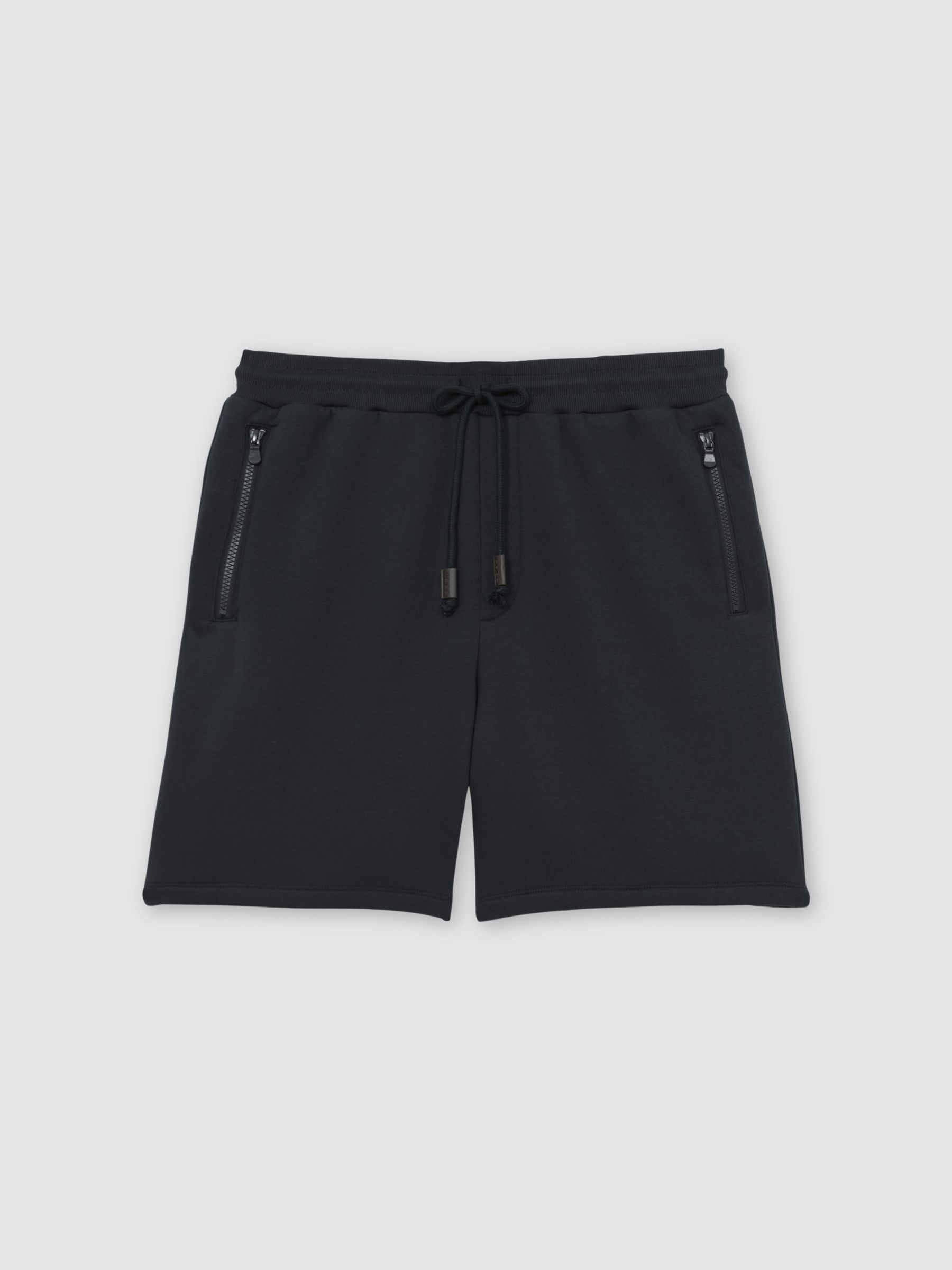Cotton-Blend Drawstring Shorts in Navy - image 1
