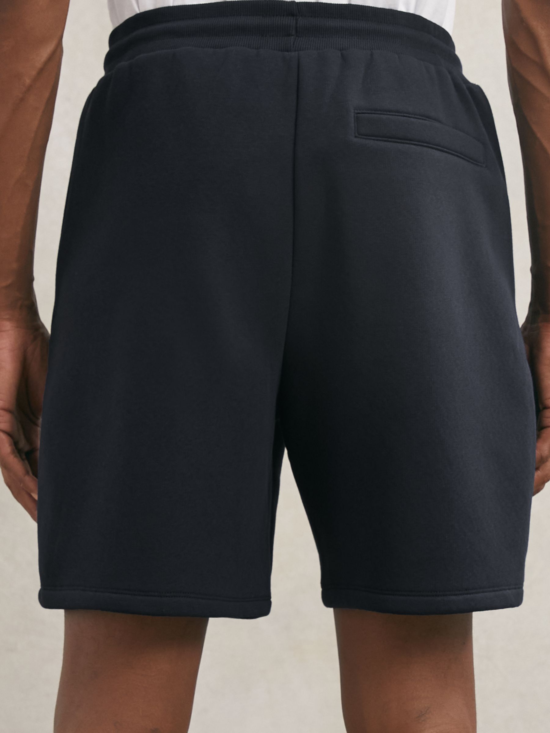 Cotton-Blend Drawstring Shorts in Navy - Image 4 of 5