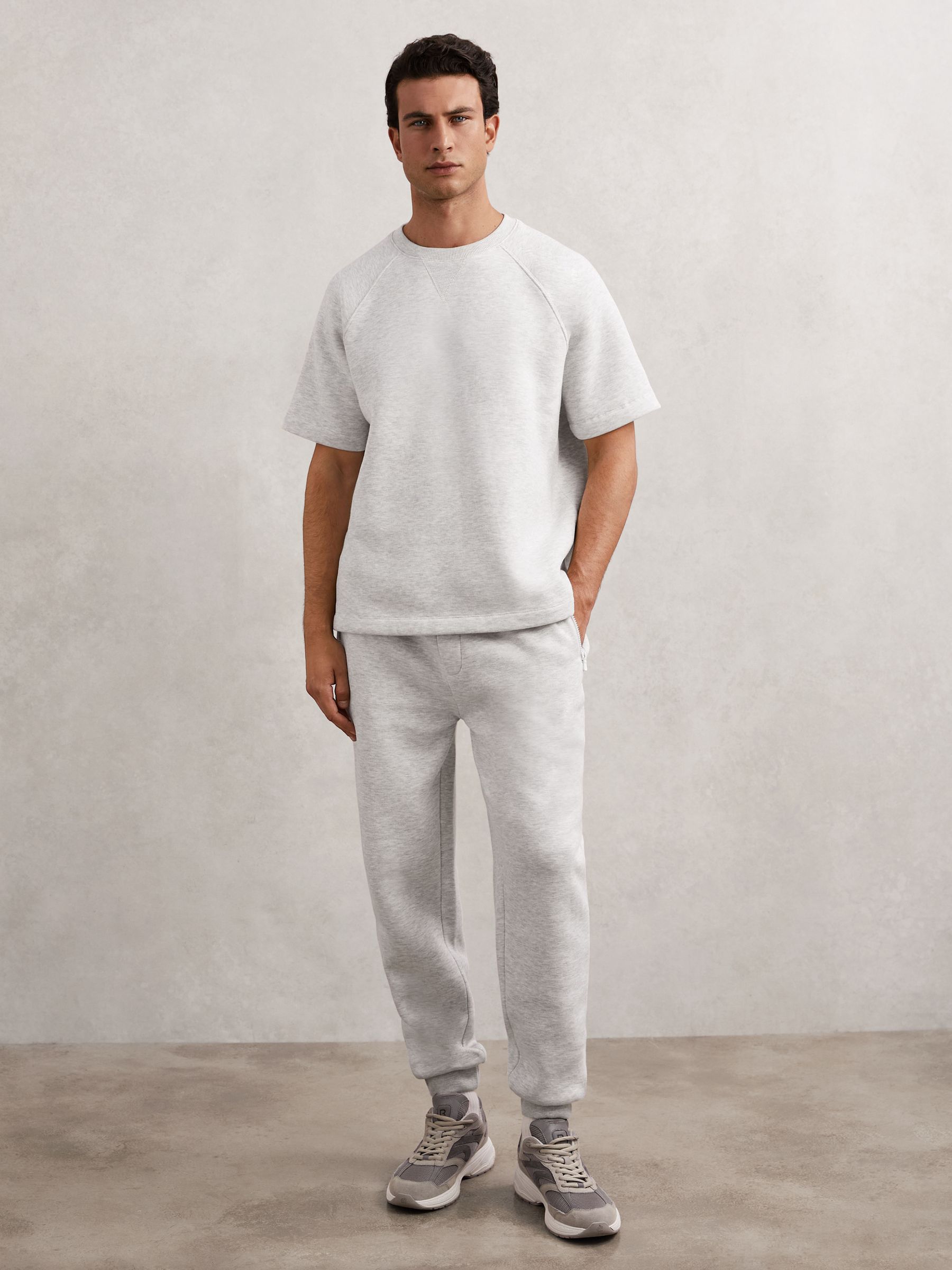 Cotton-Blend Oversize Raglan T-shirt in Soft Grey - Image 3 of 6