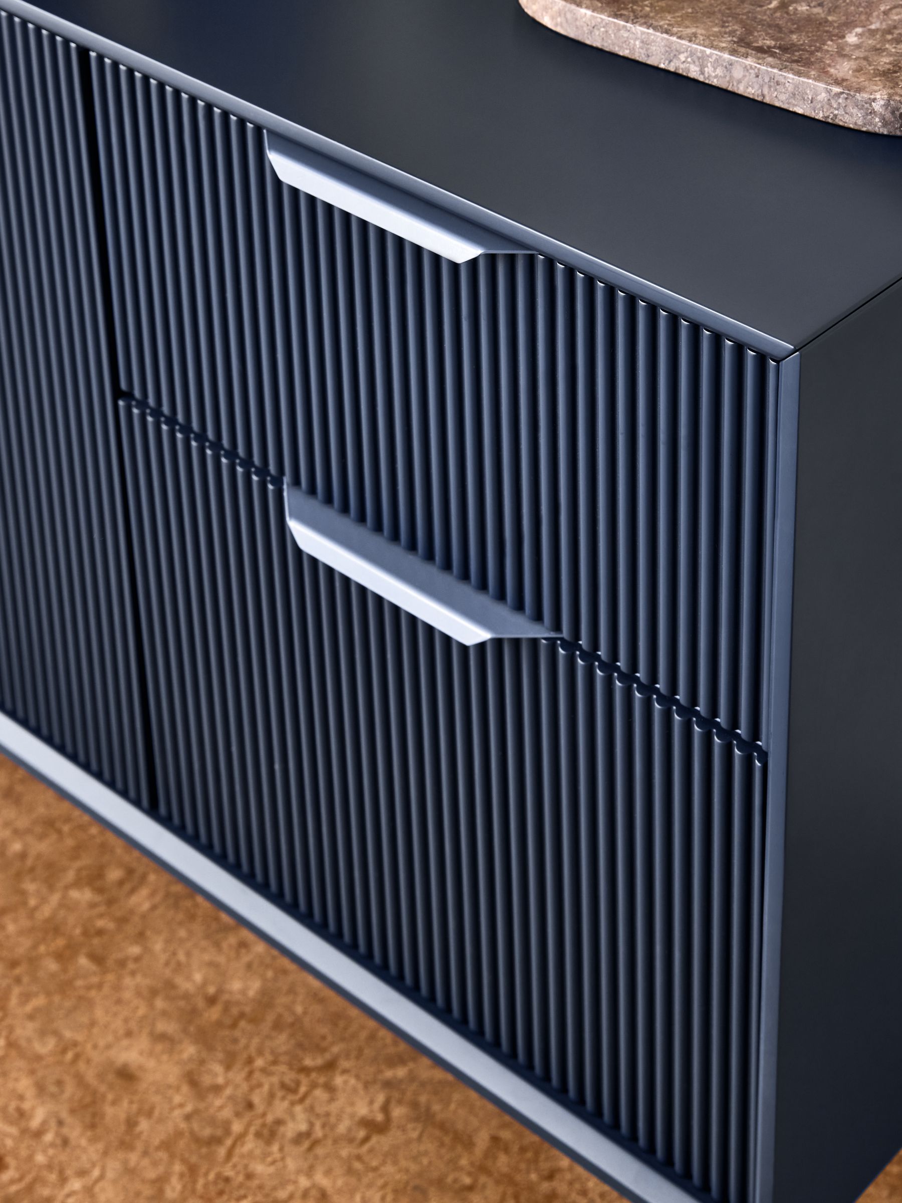 Elian Large Sideboard in Navy Blue - Image 3 of 6