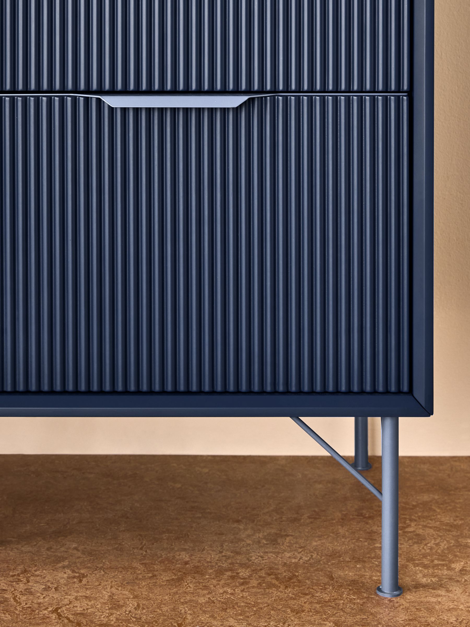 Elian Large Sideboard in Navy Blue - Image 4 of 6