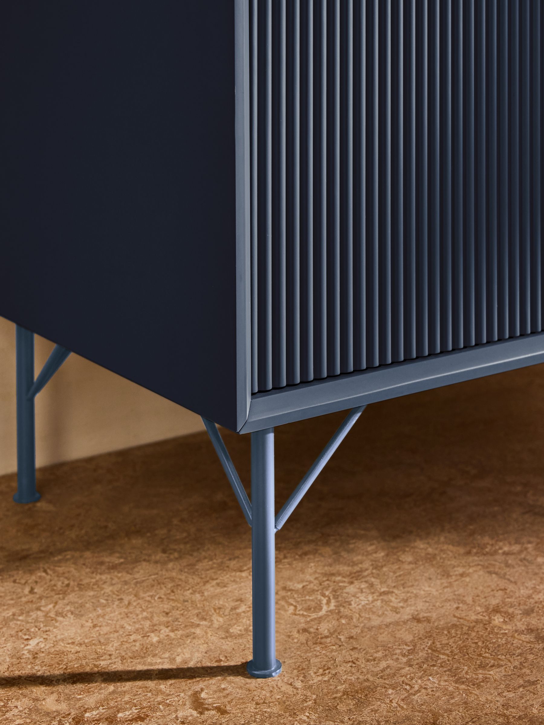 Elian Shelving Unit in Navy Blue - Image 3 of 6