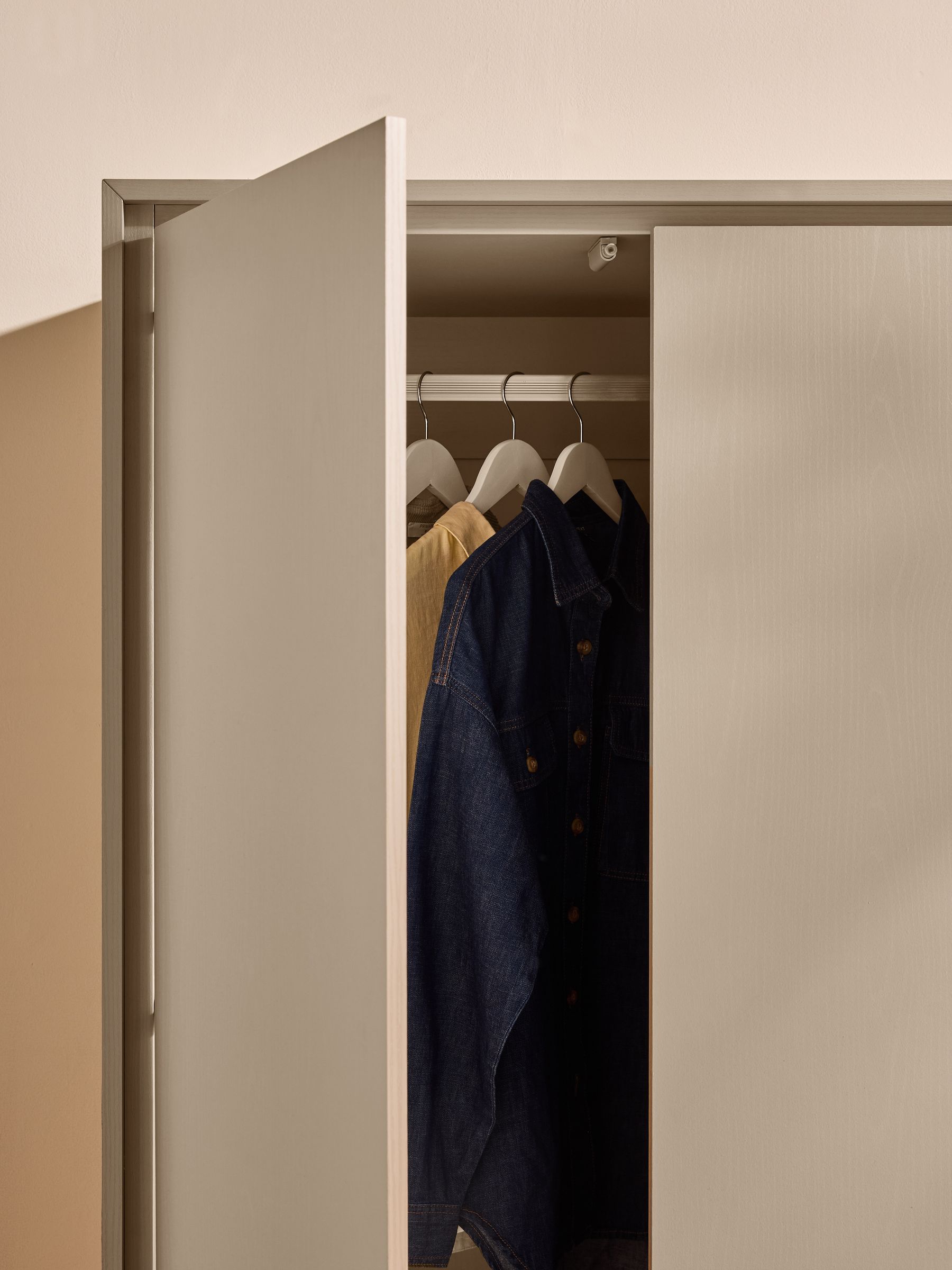 Kaci Double Wardrobe in Natural Greige Wood Effect - Image 2 of 5