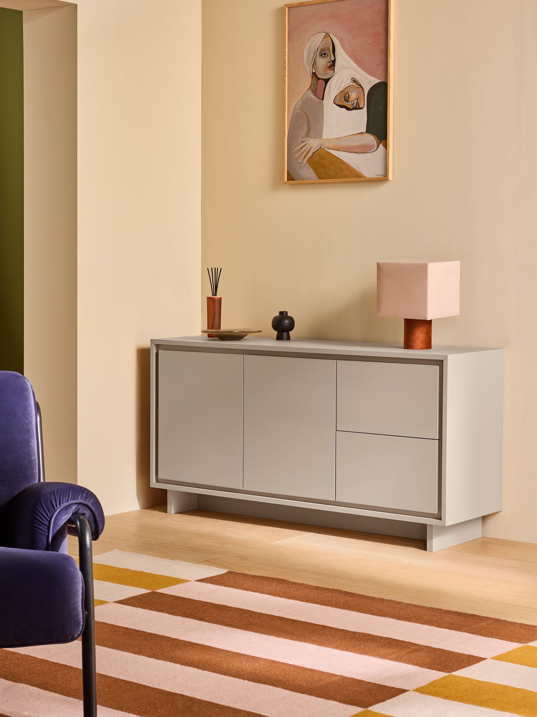 Kaci Large Sideboard in Natural Beige - Image 1 of 5