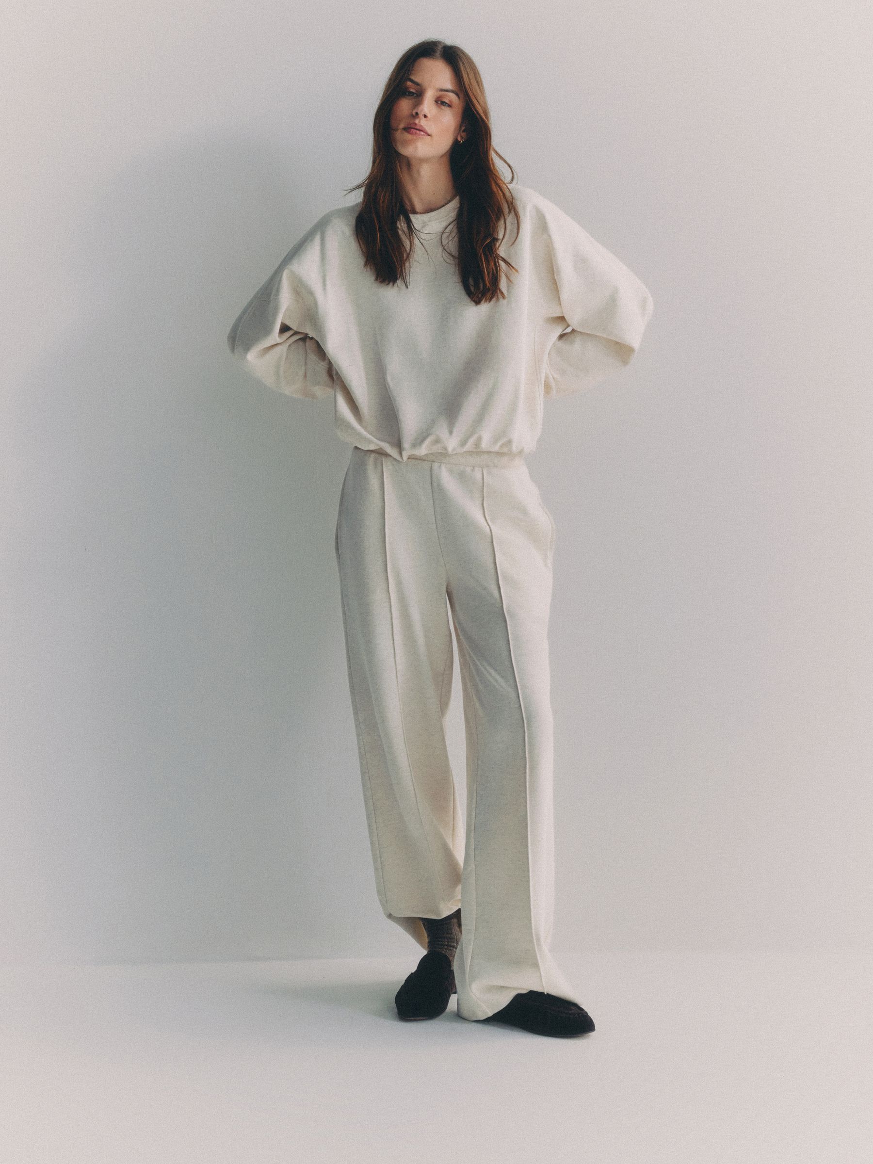 2 Pack Wide Leg Jogger Chocolate Brown/Cream - Image 1 of 6