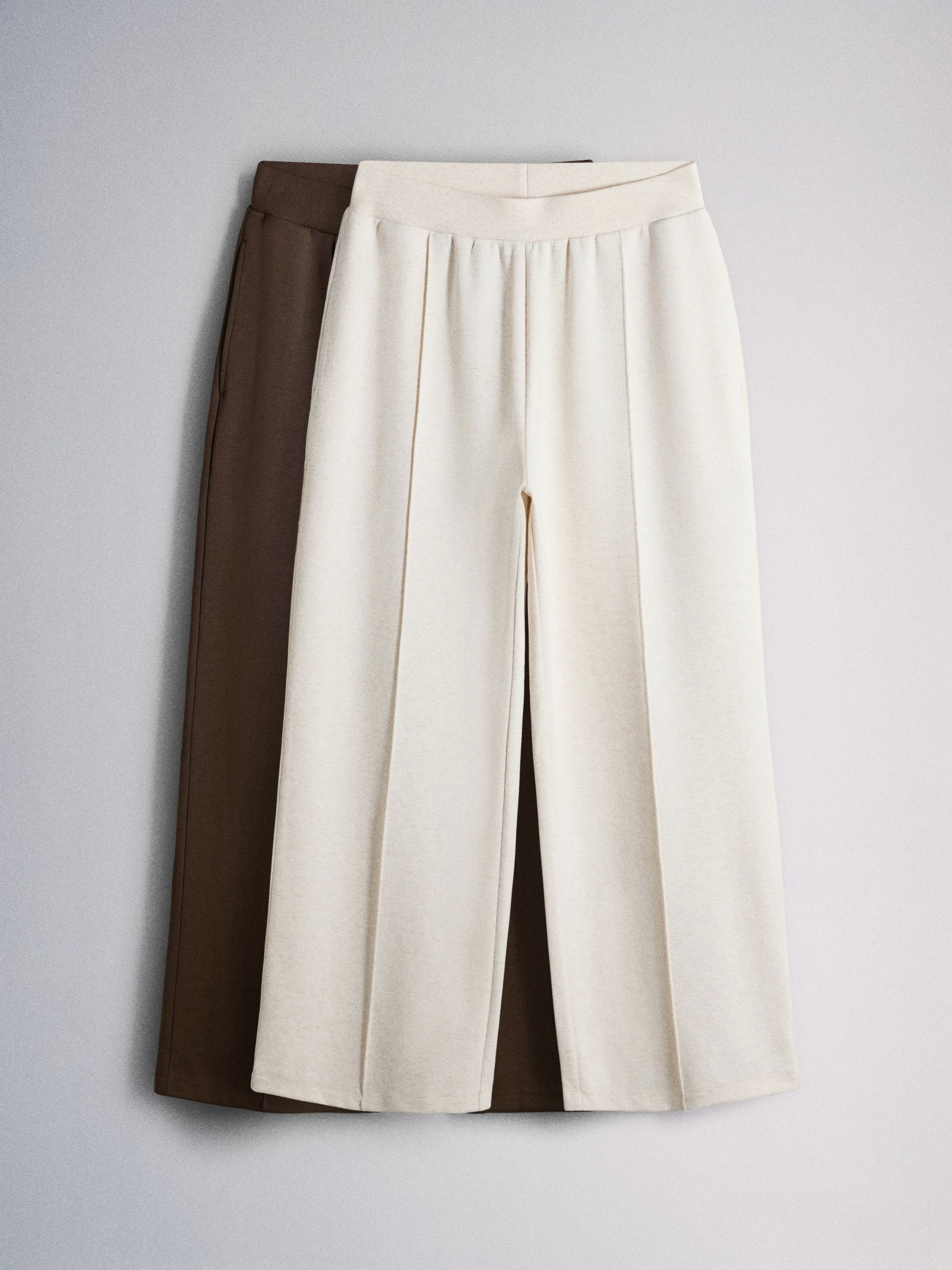 2 Pack Wide Leg Jogger Chocolate Brown/Cream - Image 2 of 6