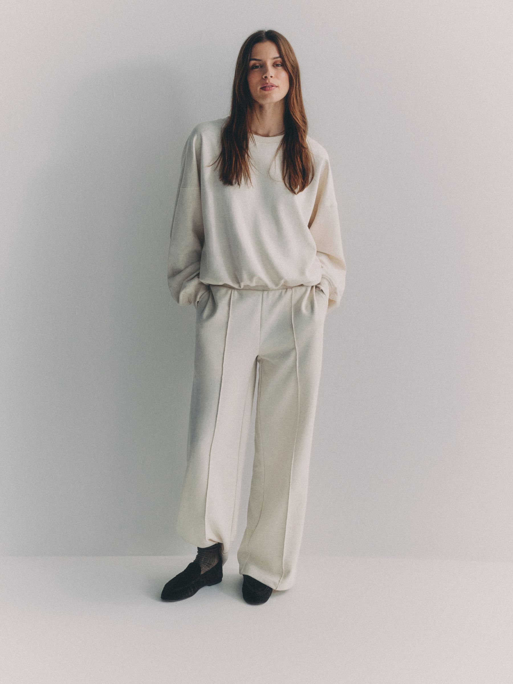 2 Pack Wide Leg Jogger Chocolate Brown/Cream - Image 3 of 6