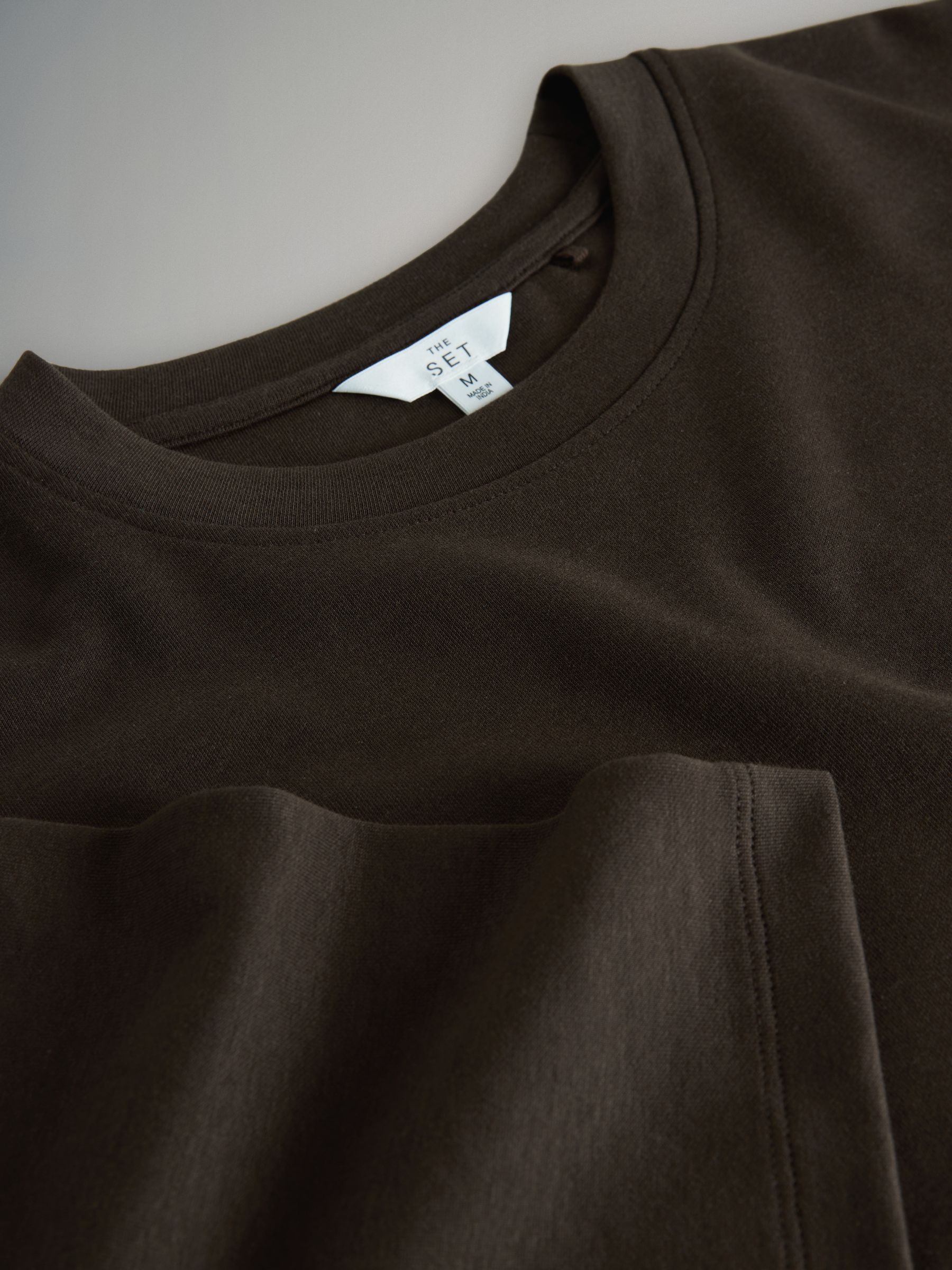 3 Pack Heavyweight Premium Boxy T-Shirts Chocolate Brown/Taupe Brown/White - Image 6 of 6