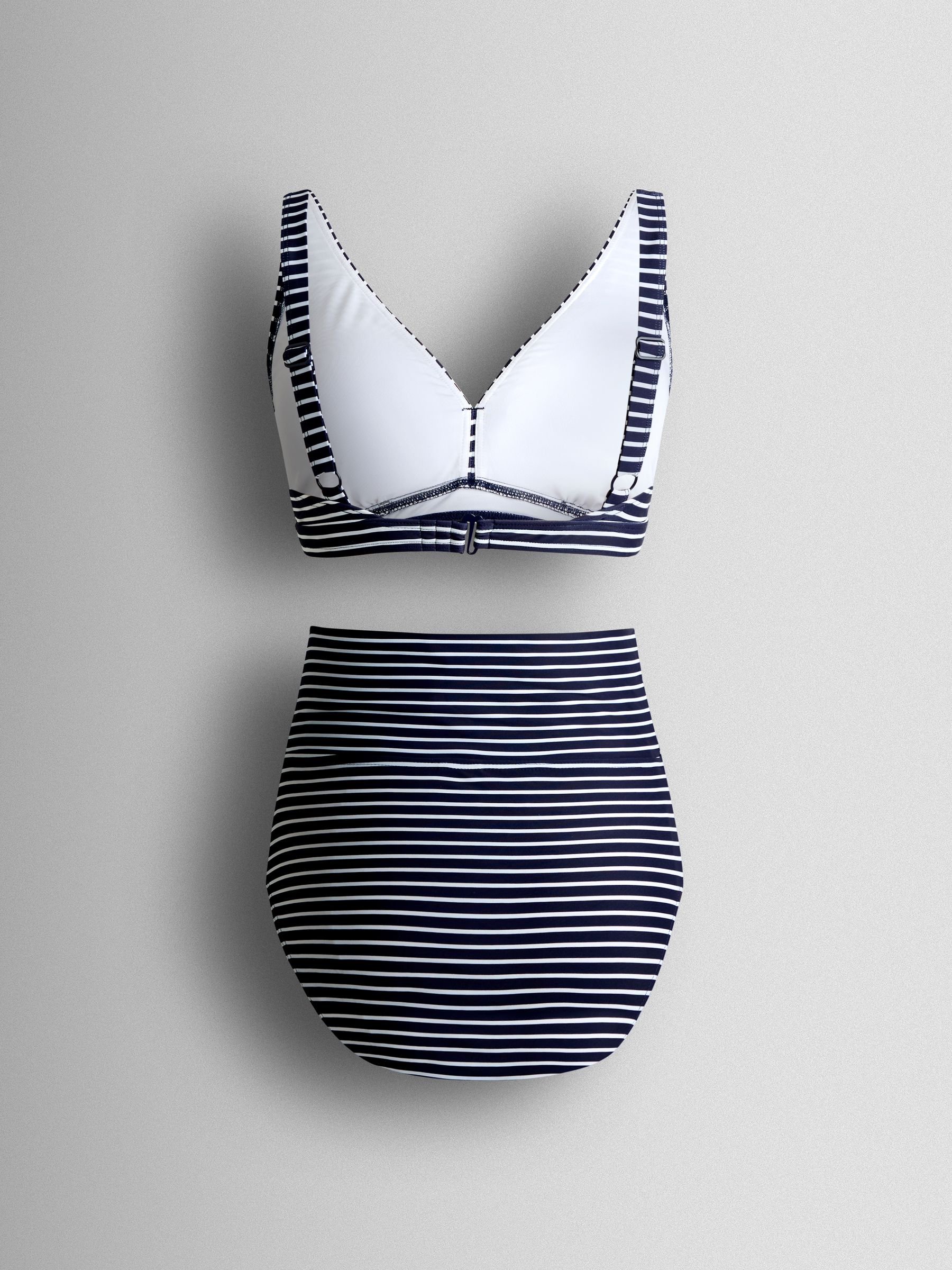 Blue Sleeveless V Neck Maternity Bikini 2-Piece Set - Image 7 of 7