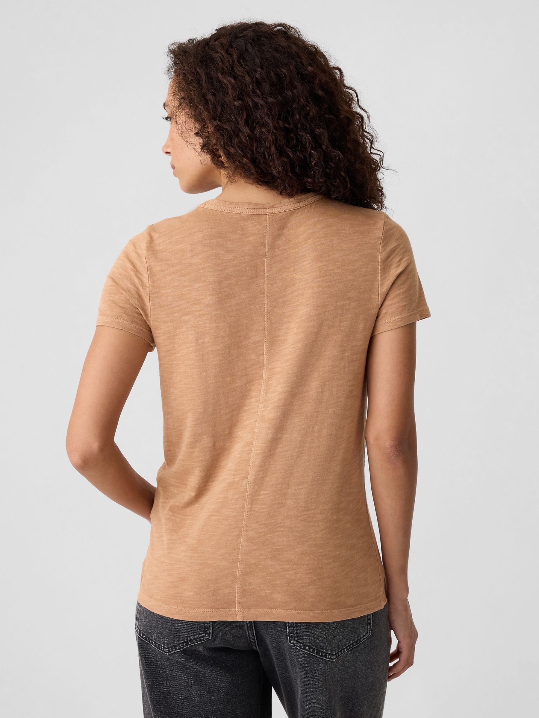 Brown Cotton Short Sleeve Crew Neck T-Shirt - Image 2 of 5