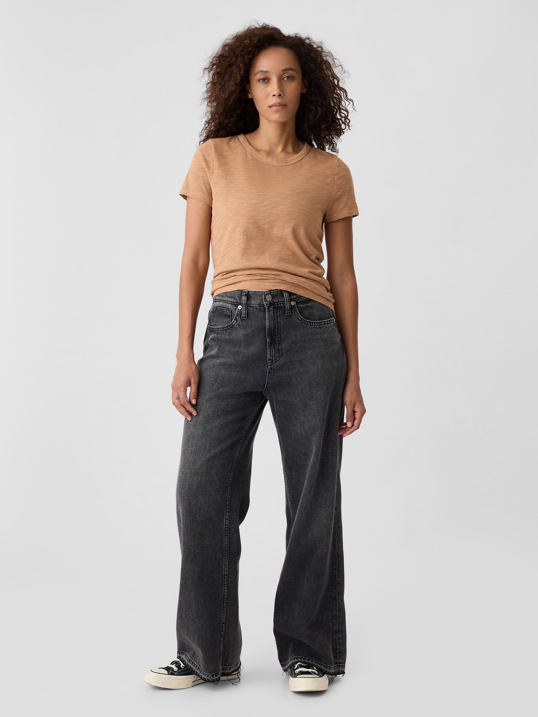 Brown Cotton Short Sleeve Crew Neck T-Shirt - Image 3 of 5