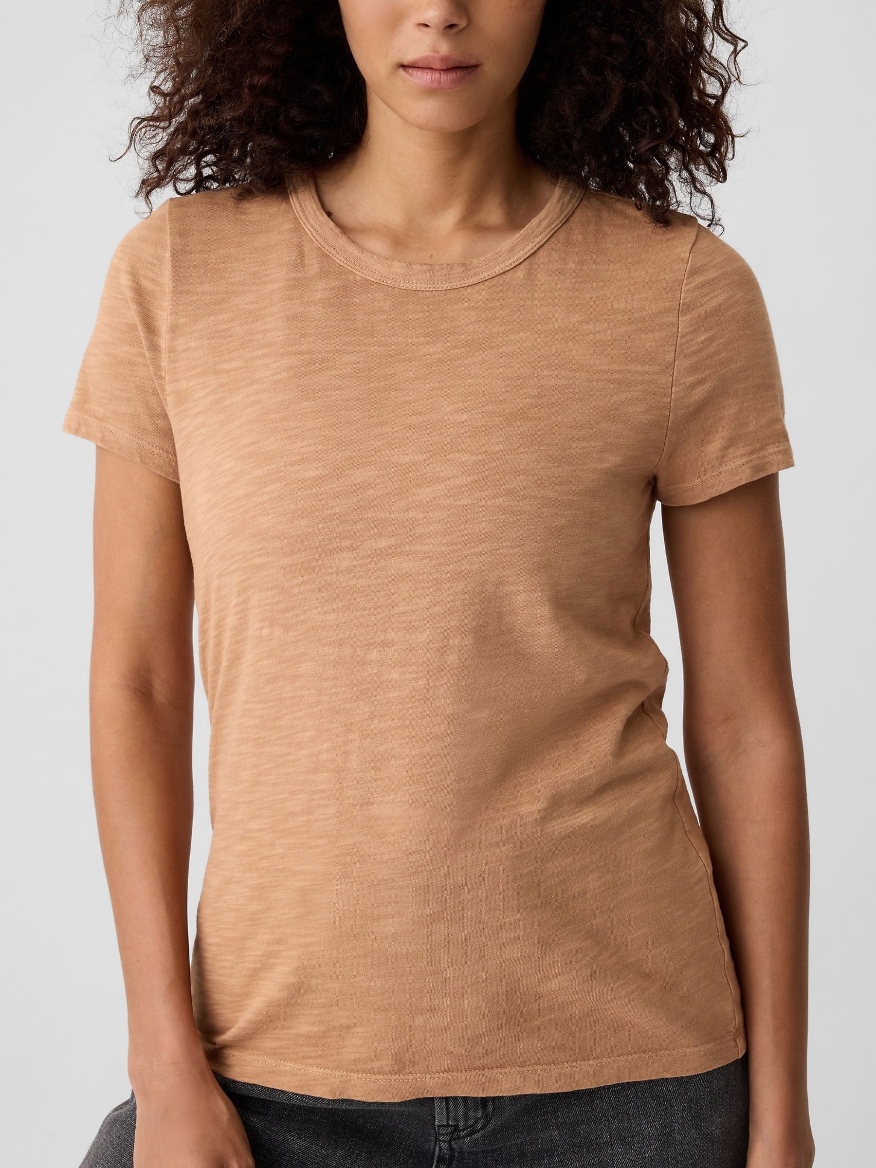 Brown Cotton Short Sleeve Crew Neck T-Shirt - Image 4 of 5