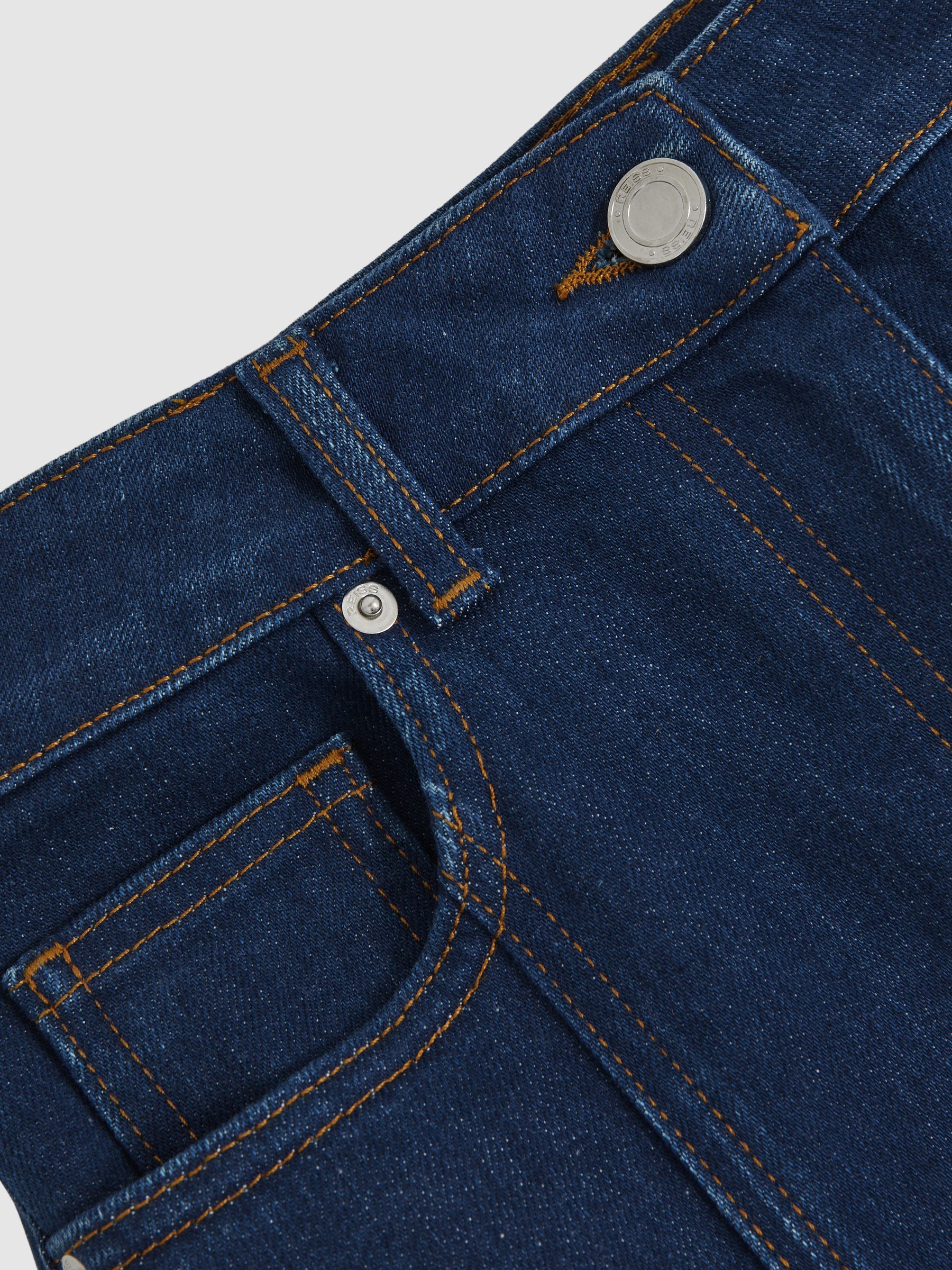 Flared Seam-Detail Jeans in Blue - Image 7 of 8