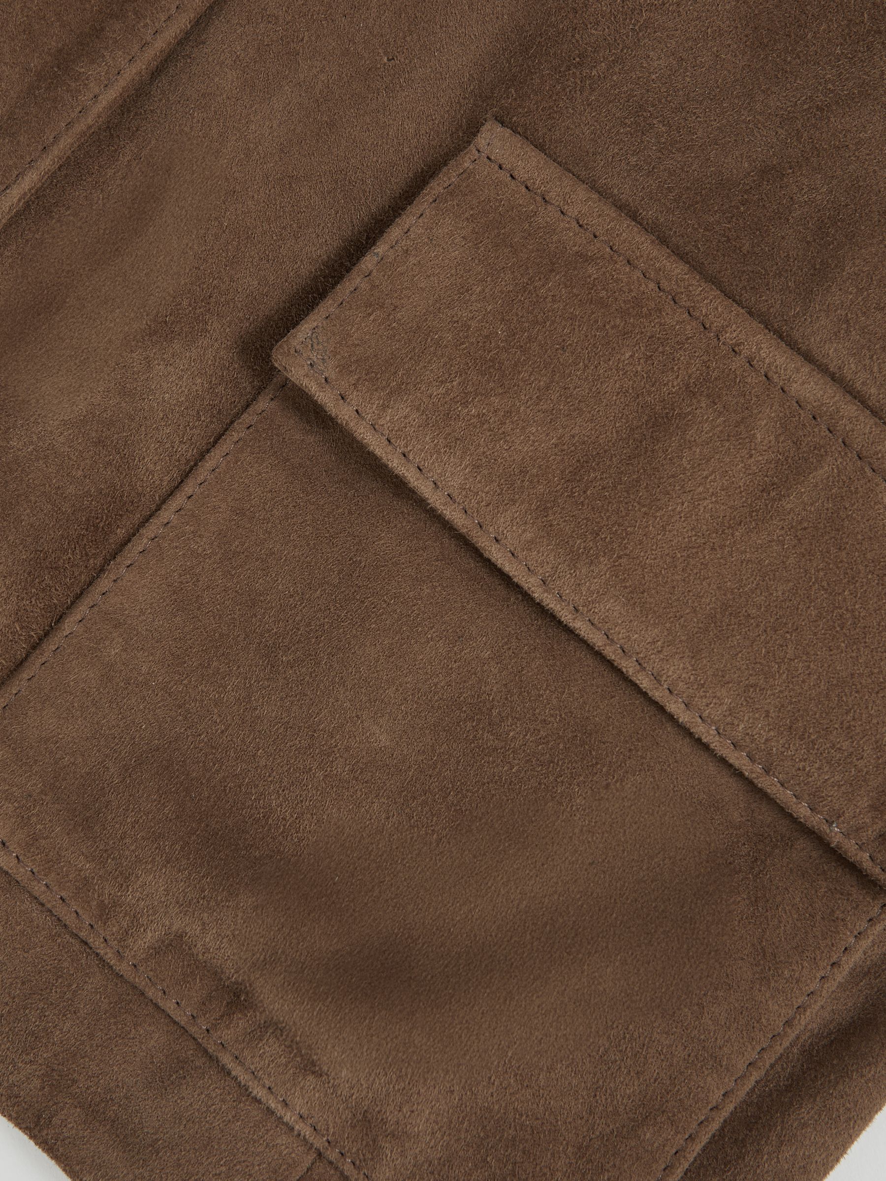 Suede Cropped Jacket in Taupe Neutral - Image 6 of 6