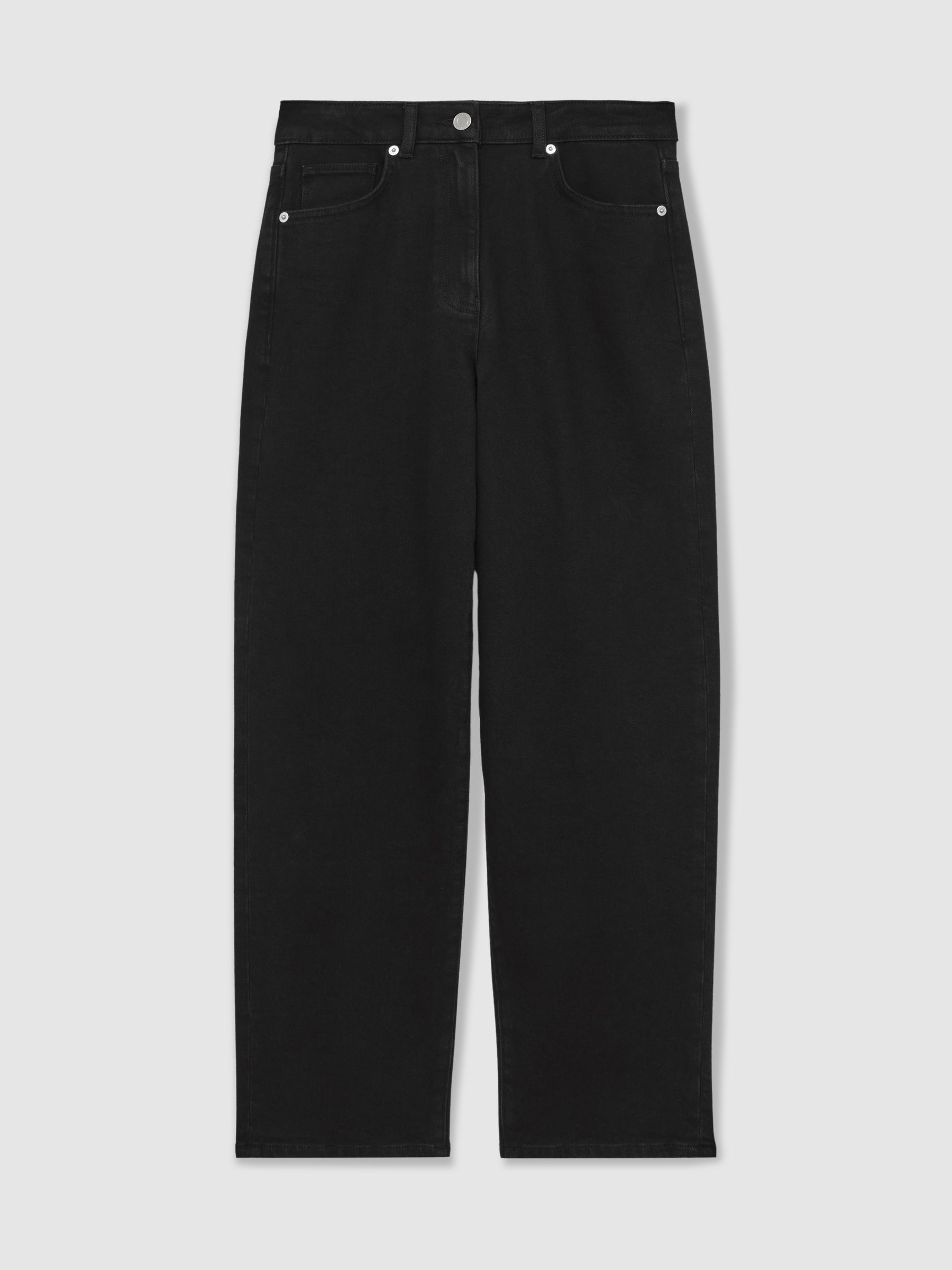 Mid Rise Straight Leg Jeans in Black - Image 2 of 5