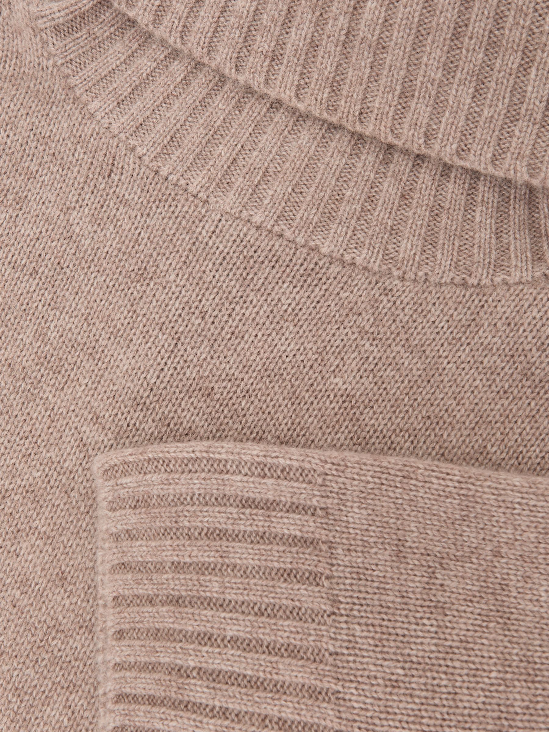 Cashmere Short-Sleeve Roll-Neck Jumper in Oatmeal Neutral - image 3
